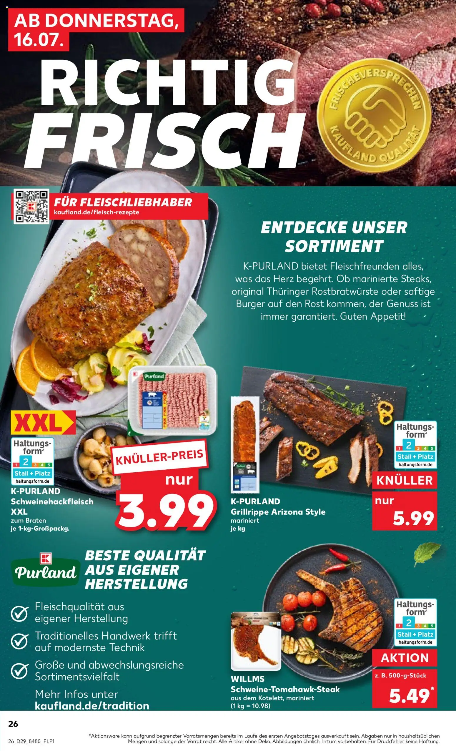 Kaufland Prospekt Speyer – gültig ab 16.07.2026 | Seite: 26 | Produkte: Burger