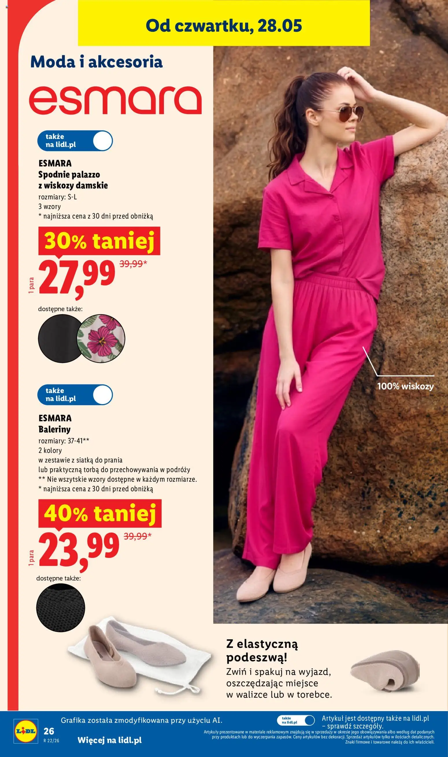Lidl Katalog od 25.05.2026 | Strona: 30 | Produkty: Spodnie, Baleriny, Torba, Siatka