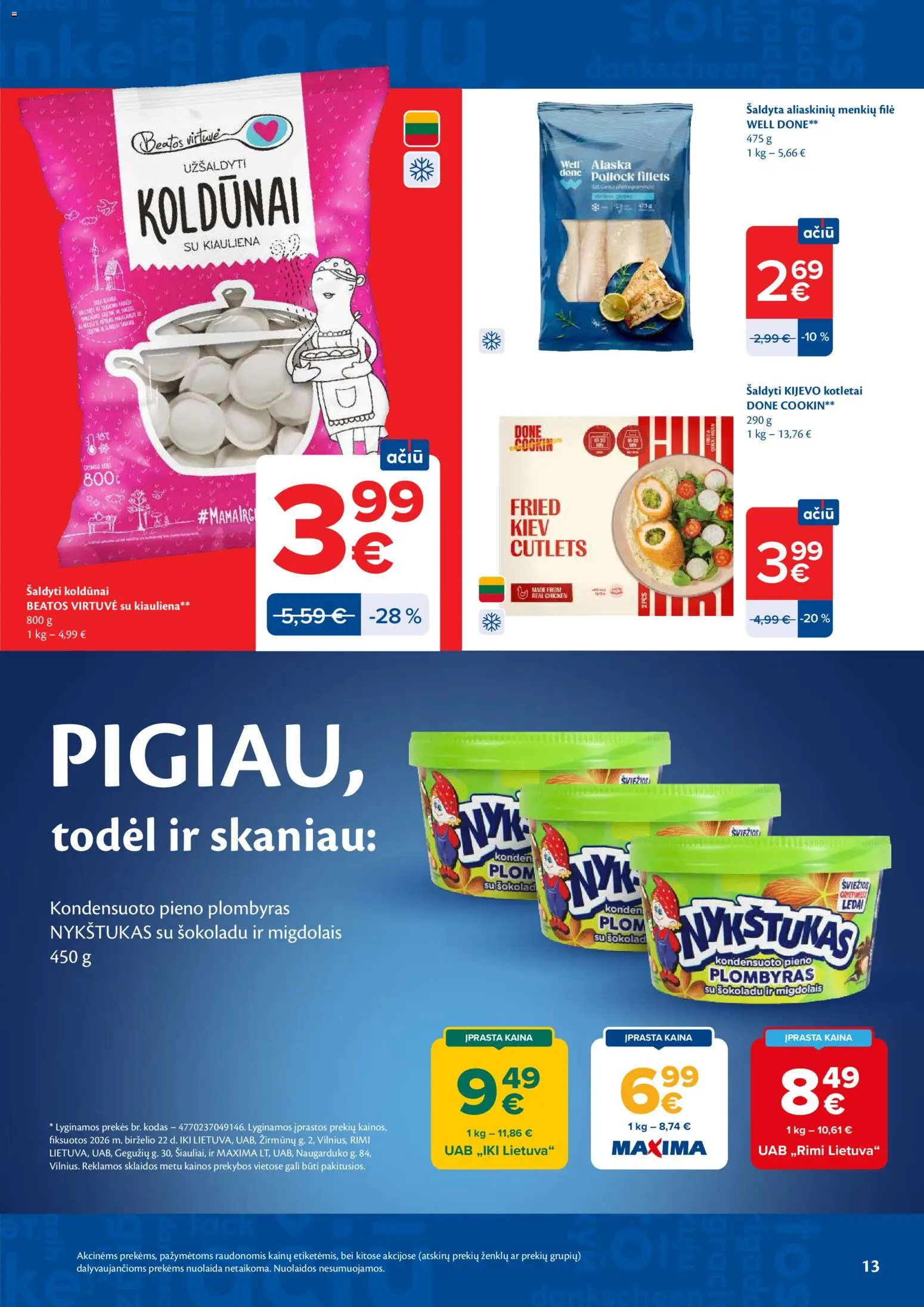 MAXIMA akcijos nuo 2026.06.30 | Puslapis: 13 | Prekių: Plombyras, Kiauliena