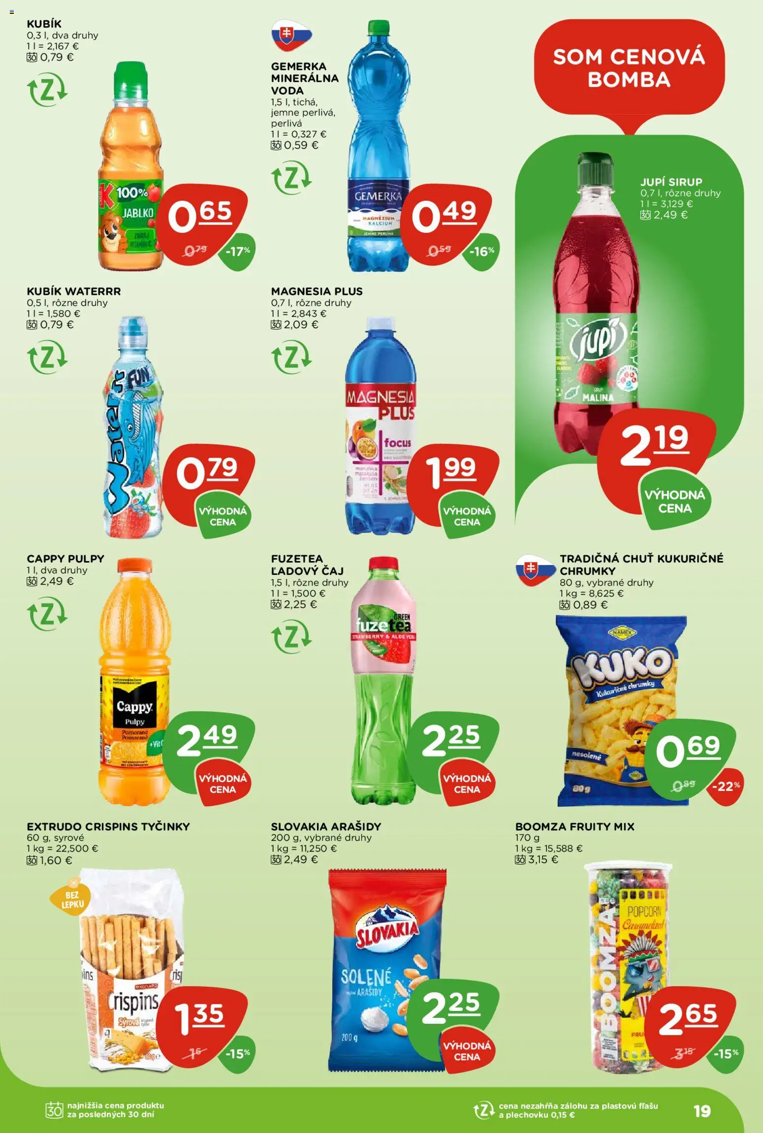 Nové Terno akcie – leták je platný od 29.10.2026 | Strana: 19 | Produkty: Čaj, Sirup, Magnesia, Arašidy