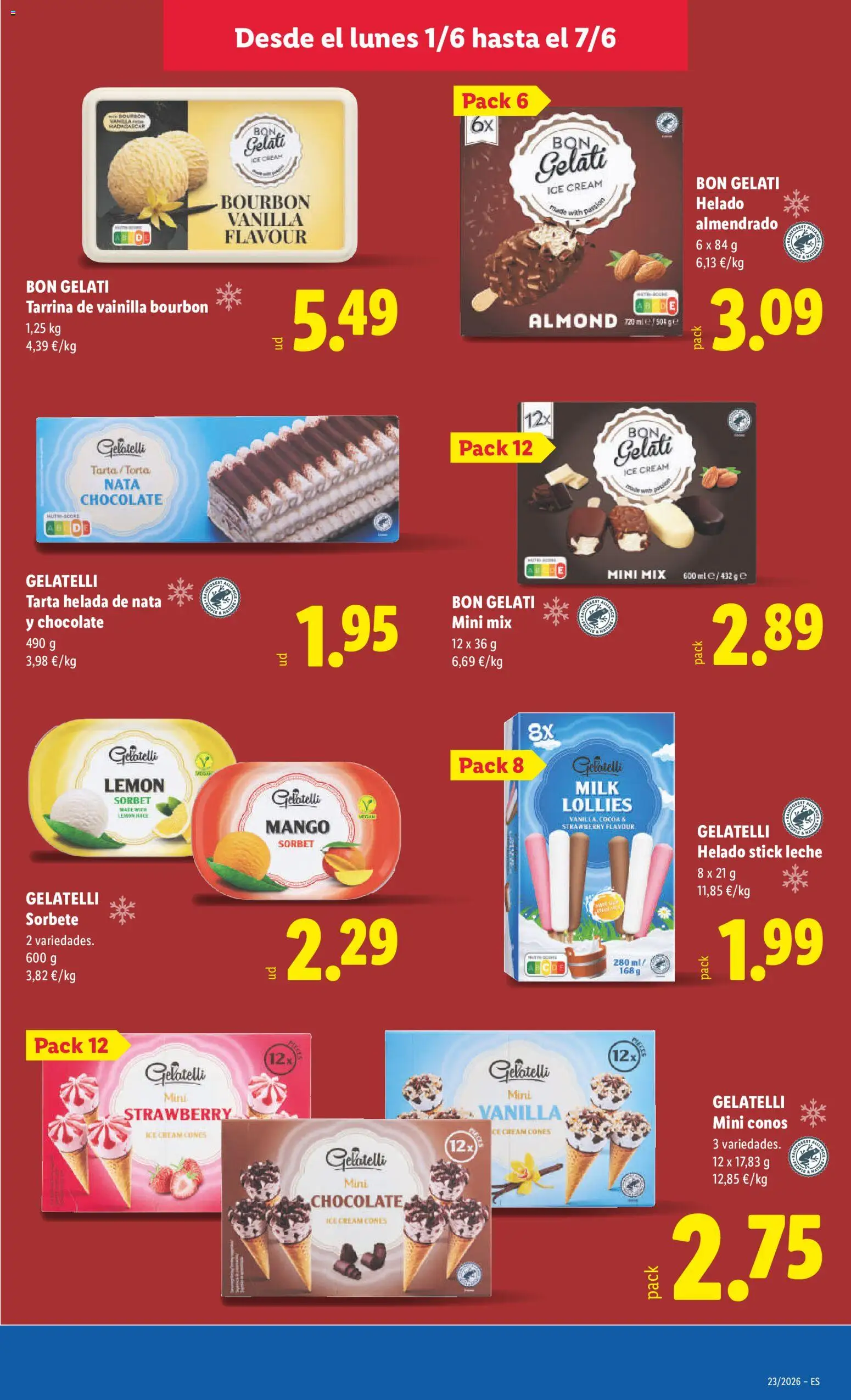 Lidl folleto Illes Balears │ válido desde el 01.06.2026 | Página: 19 | Productos: Leche, Chocolate, Helado, Ρούτερ