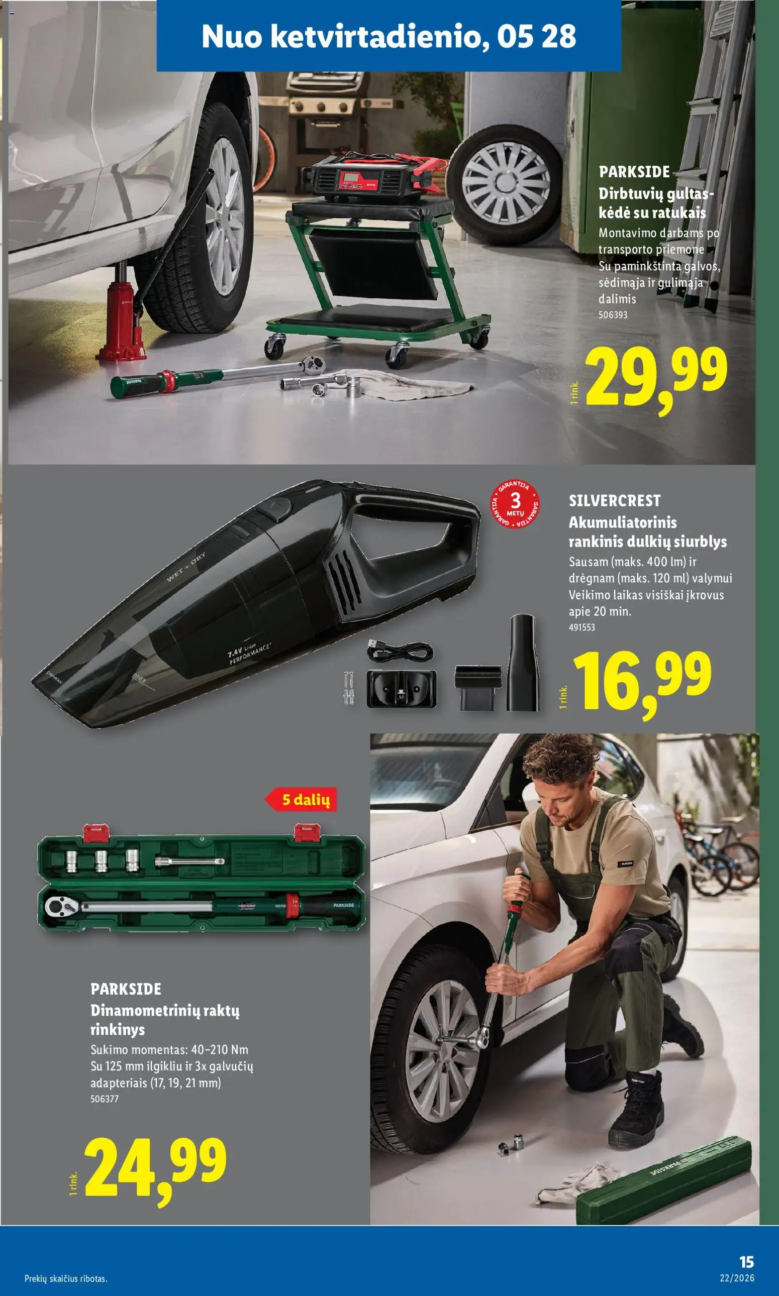 LIDL akcijos nuo 25.05.2026 | Puslapis: 15 | Prekių: Gultas, Kėdė