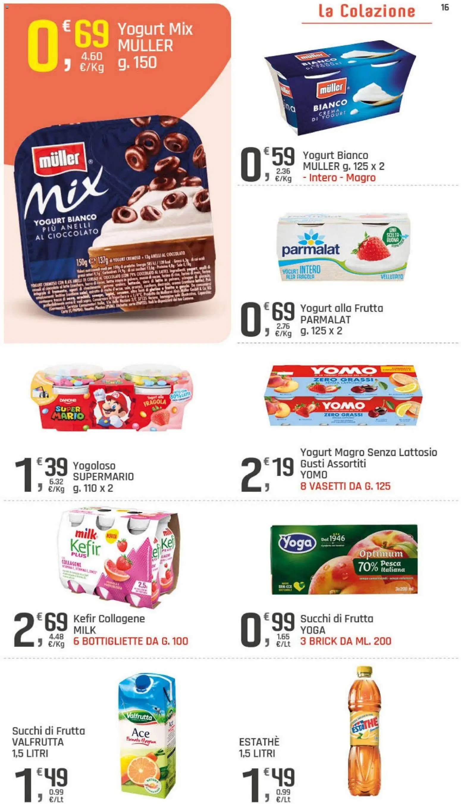 Volantino DOK del 06/08/2026 | Pagina: 16 | Prodotti: Cioccolato, Cereali, Latte, Pesca
