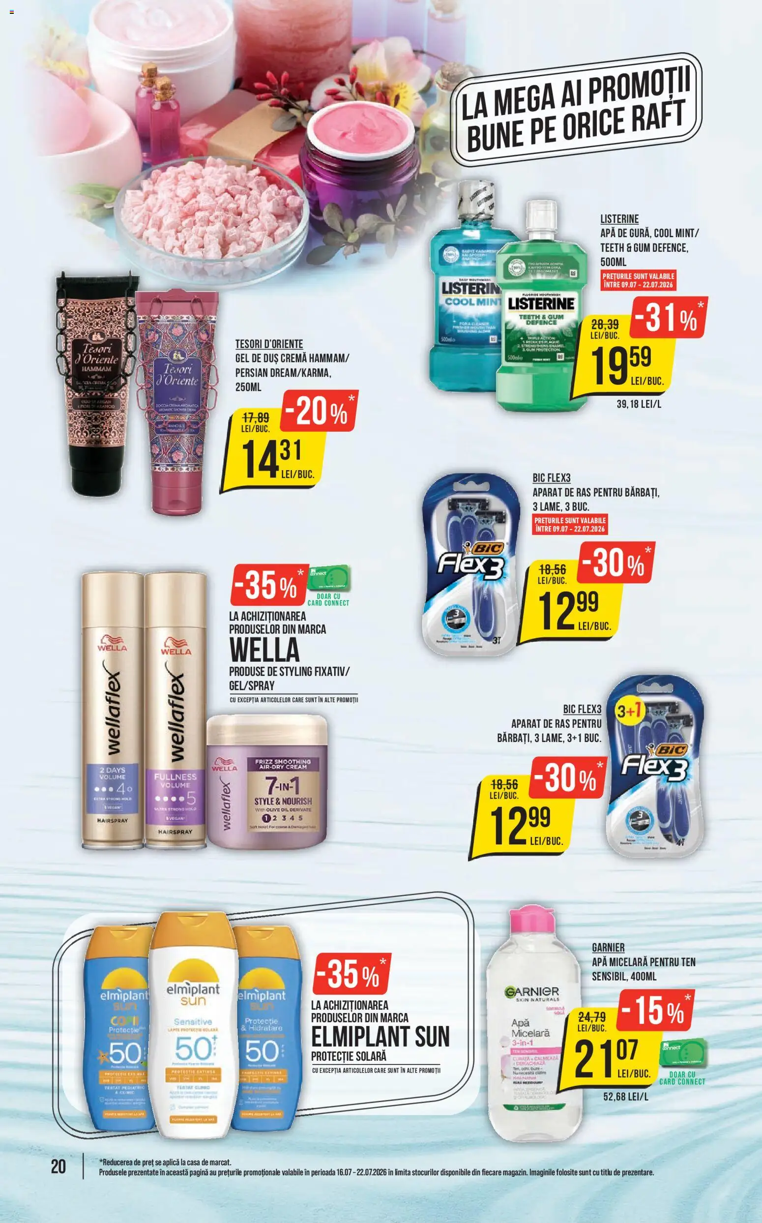 Noul catalog Mega Image – valabil de la 16.07.2026 | Pagină: 20 | Produse: Style, Aplică, Lapte, Apă