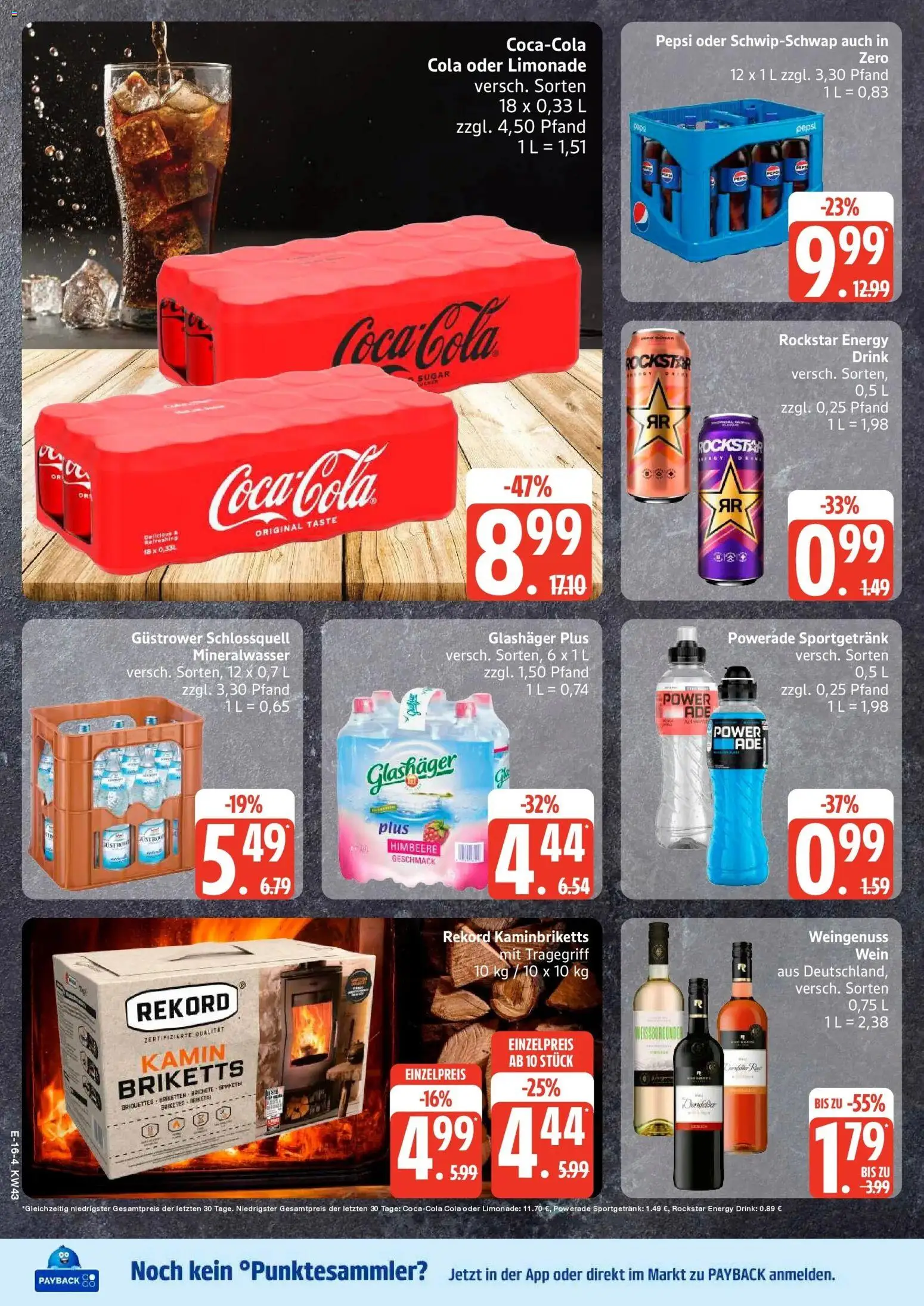 Edeka Prospekt Dobbertin (ab 19.10.2026) » Angebote Online | Seite: 20 | Produkte: Kamin, Rockstar, Powerade, Himbeere