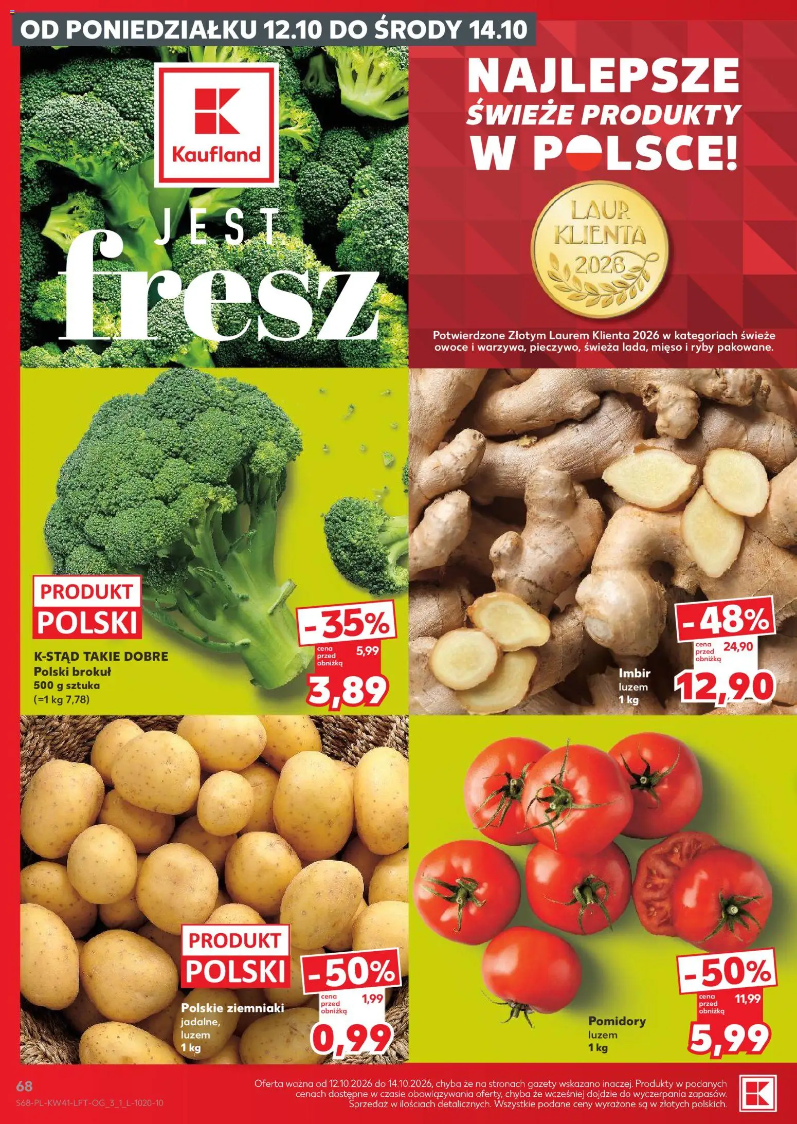 Kaufland Polsko leták od 08.10.2026 | Strana: 68 | Produkty: Ryby