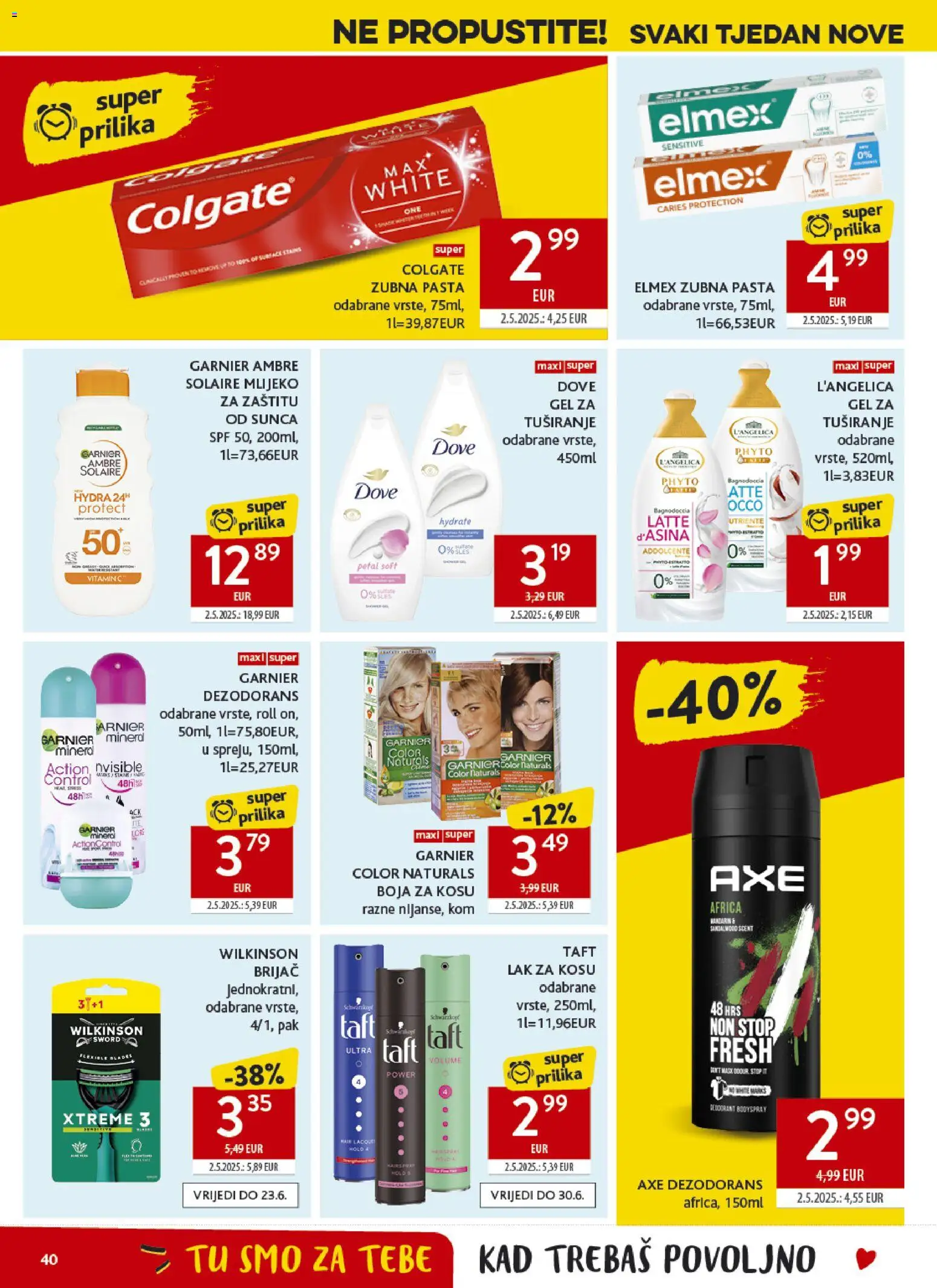Konzum katalog | vrijedi od 10.06.2026 | Stranica: 39 | Proizvodi: Mlijeko, Brijač, Dezodorans, Dove