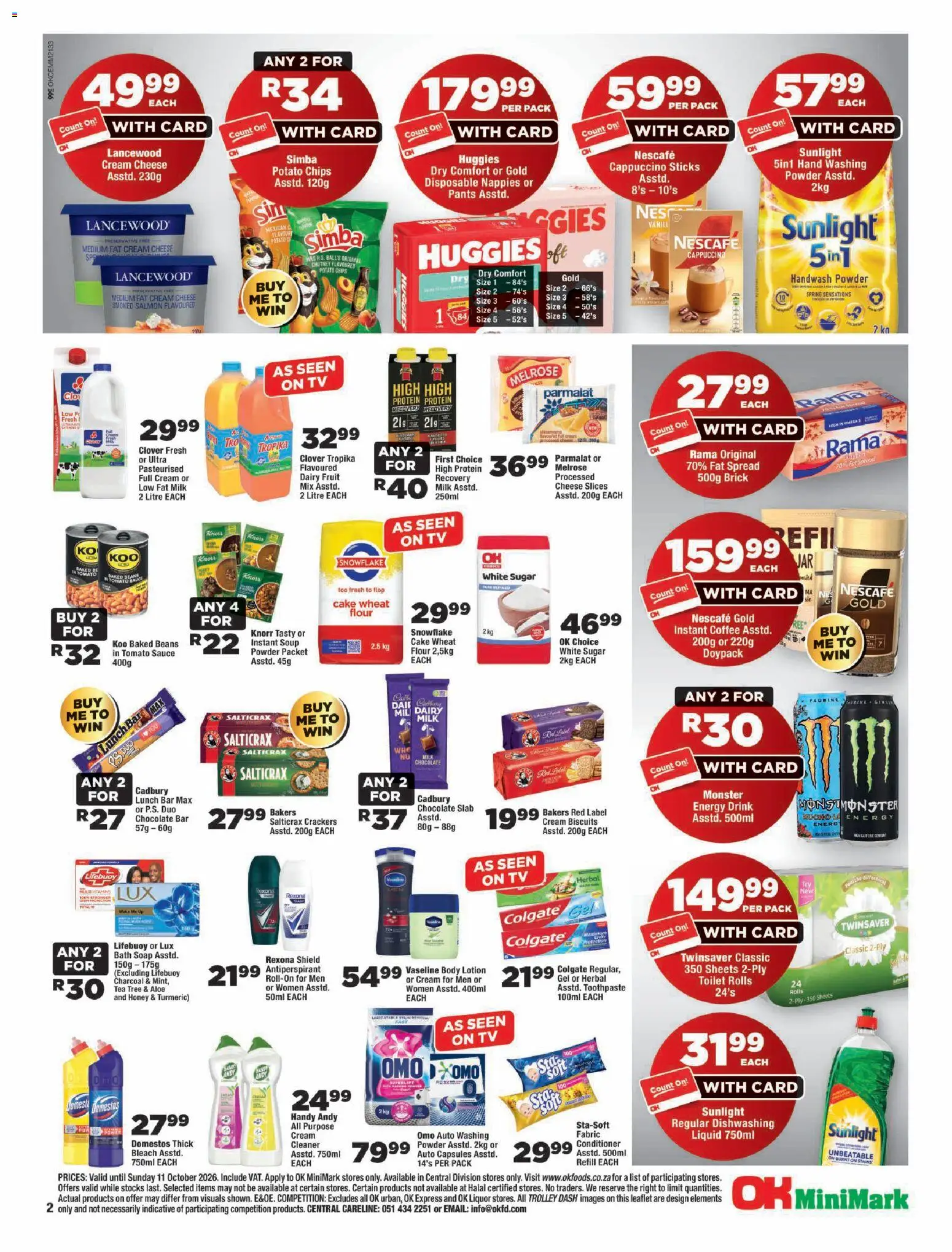New OK Foods catalogue – valid from 23/09/2026 | Page: 2 | Products: Cake, Conditioner, Chips, Toothpaste