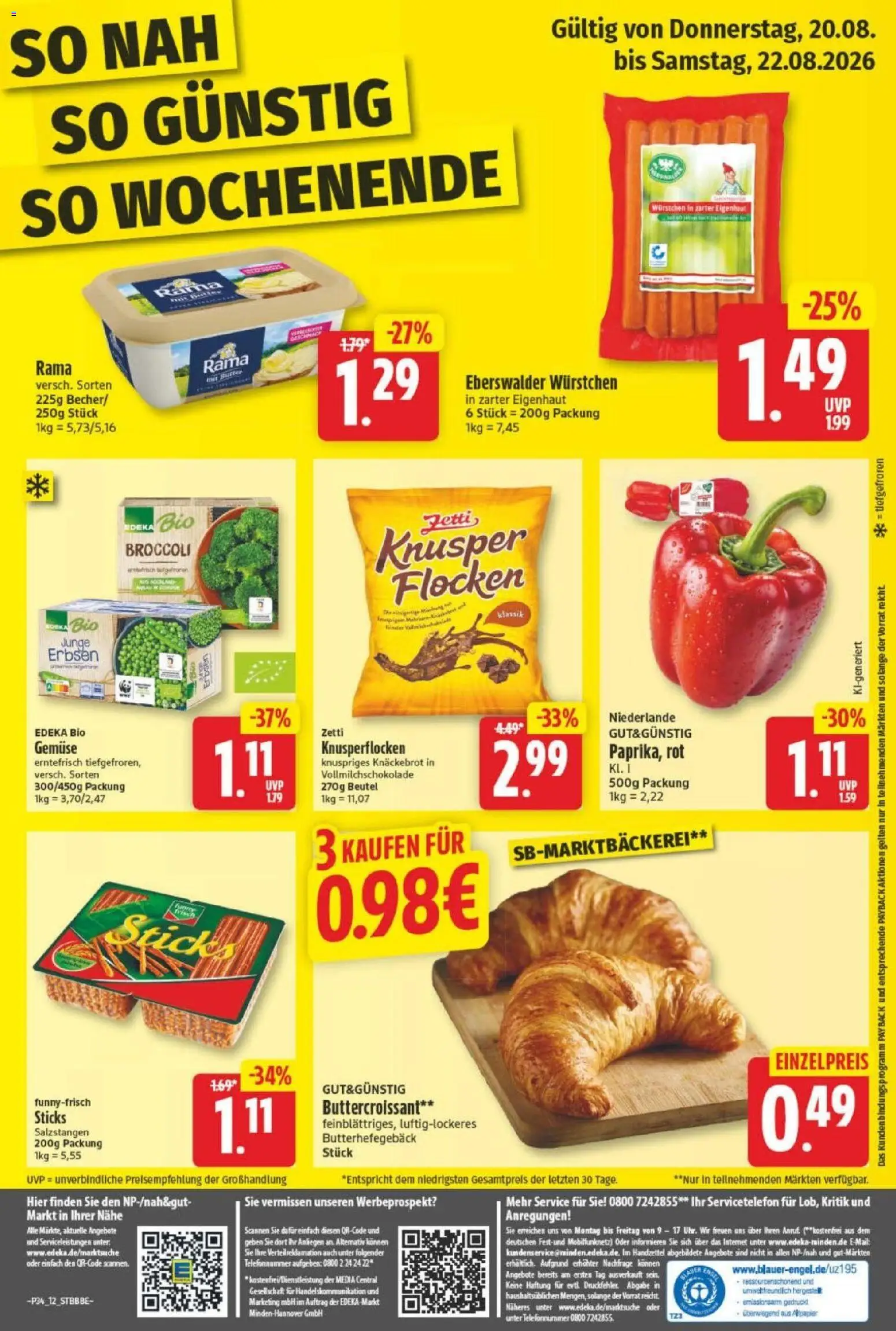 NP Discount - Blaetterkatalog – gültig ab 17.08.2026 | Seite: 12 | Produkte: Rama, Butter, Gemüse, Flocken