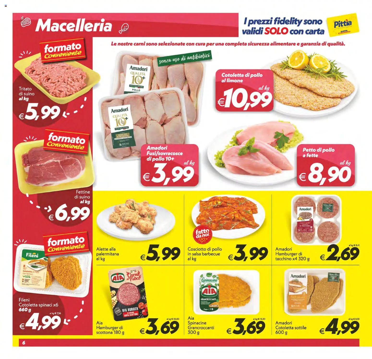 Volantino SuperConveniente del 19.05.2026 | Pagina: 6 | Prodotti: Petto di Pollo, Limone, Spinaci, Hamburger