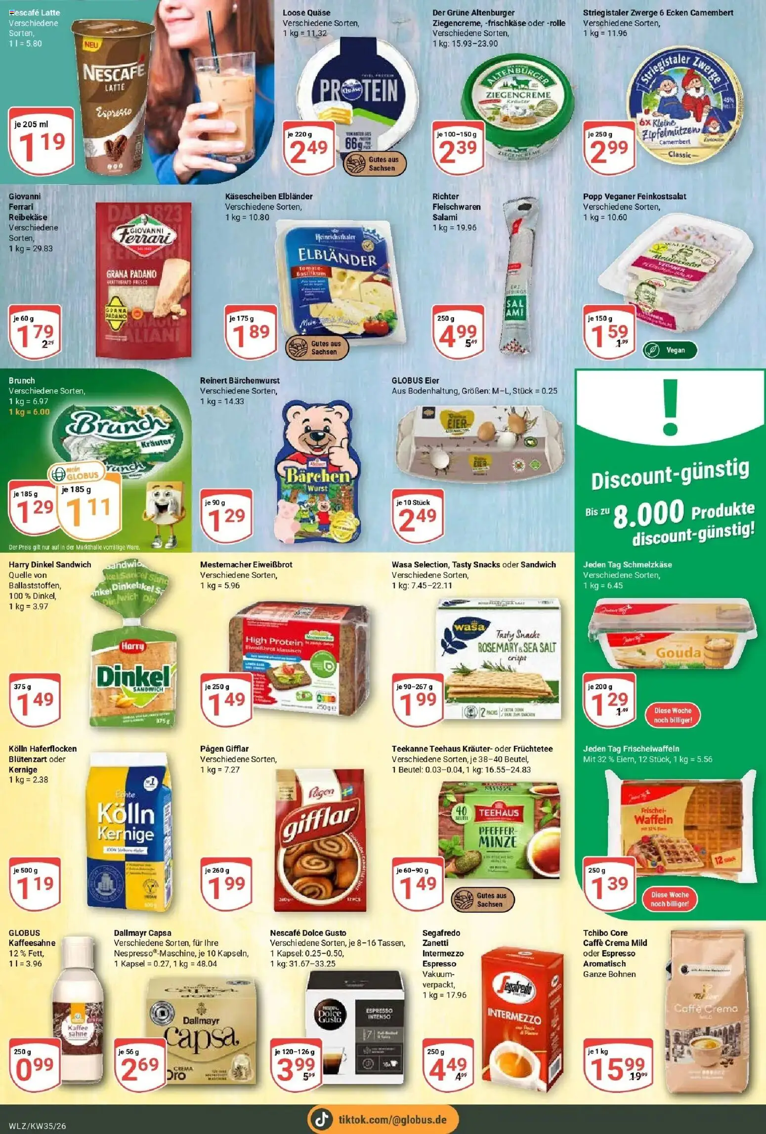 Globus Prospekt Weischlitz (ab 24.08.2026) » Angebote online | Seite: 17 | Produkte: Dallmayr, Dolce gusto, Frischkase, Segafredo