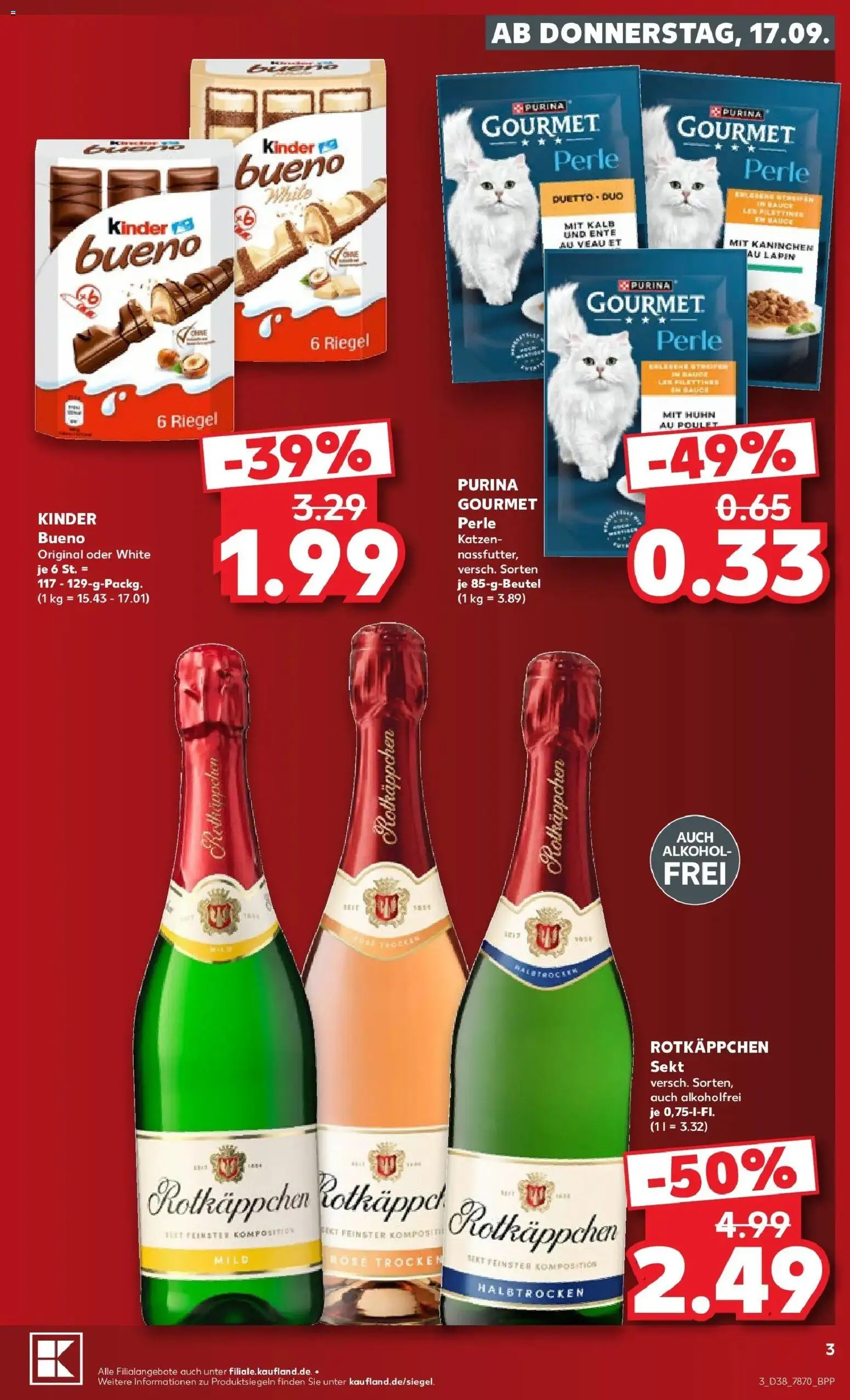 Prospekt Kaufland ab 14.09.2026 » Angebote Online zum Blättern | Seite: 15 | Produkte: Sekt, Alkohol, Rotkäppchen, Ente