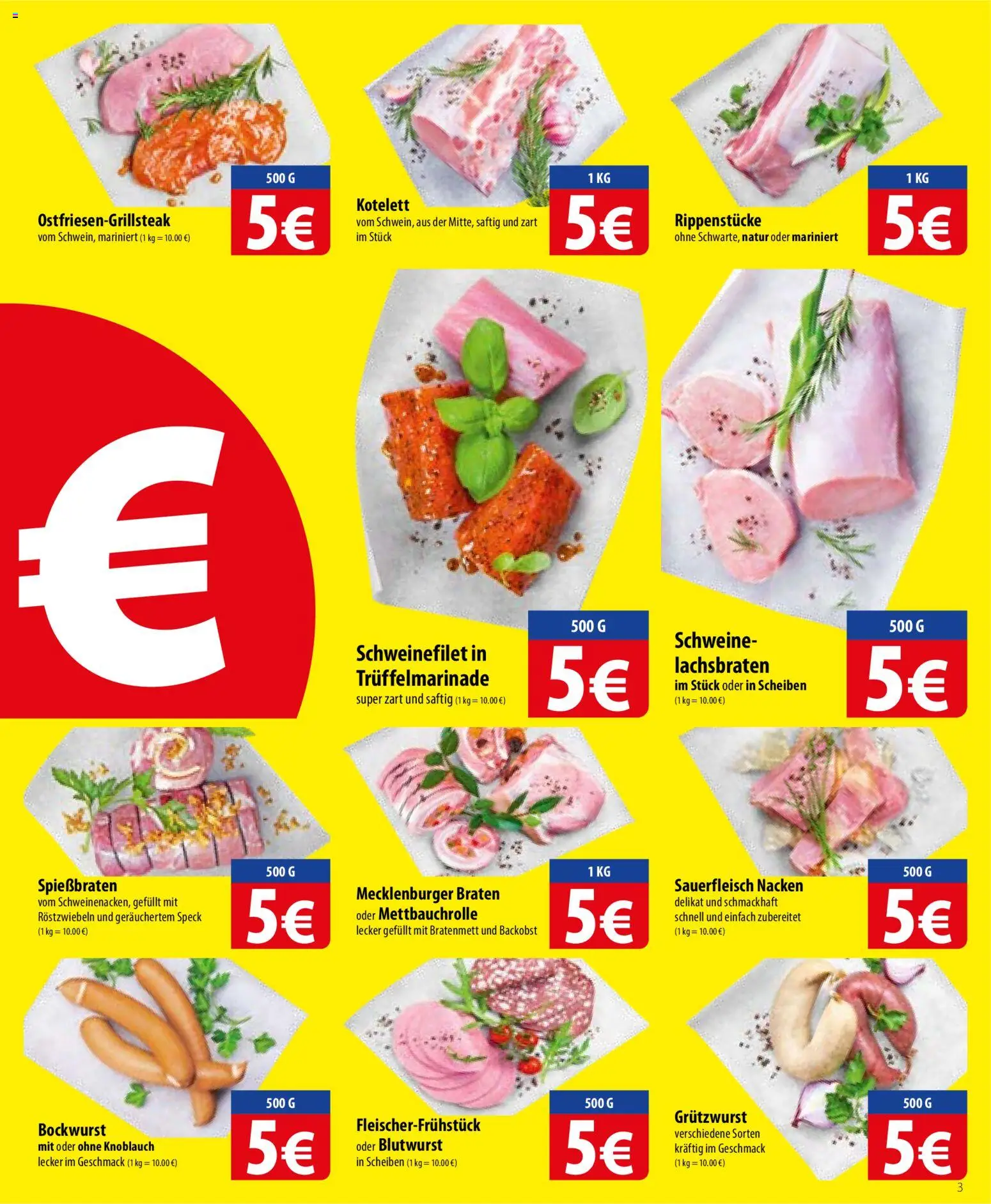 Famila Prospekt 	 – gültig ab 26.05.2026 | Seite: 3 | Produkte: Bockwurst, Schweinefilet, Knoblauch