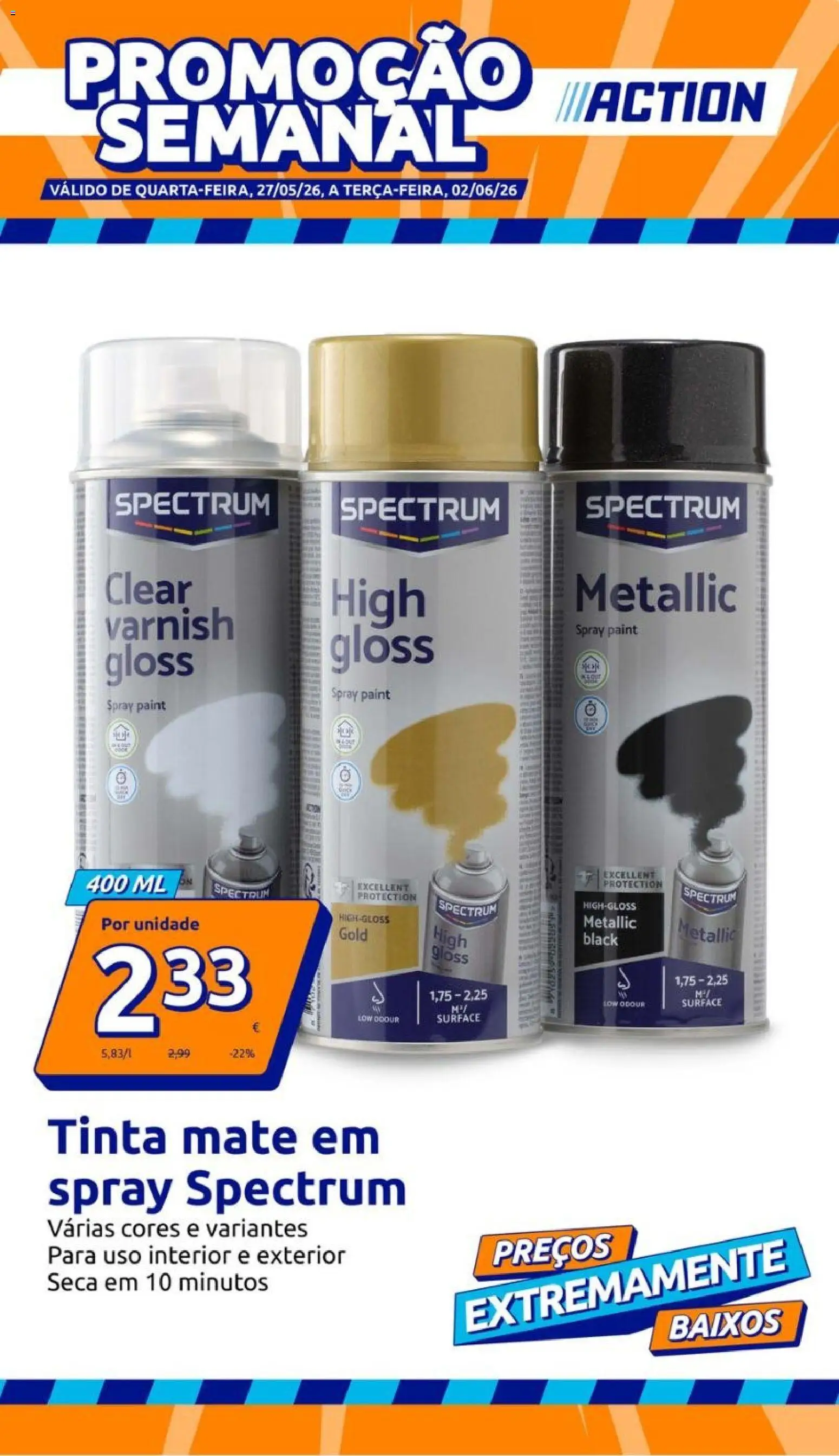 Action folheto │ válido de 27.05.2026 | Página: 1 | Produtos: Gloss, Tinta