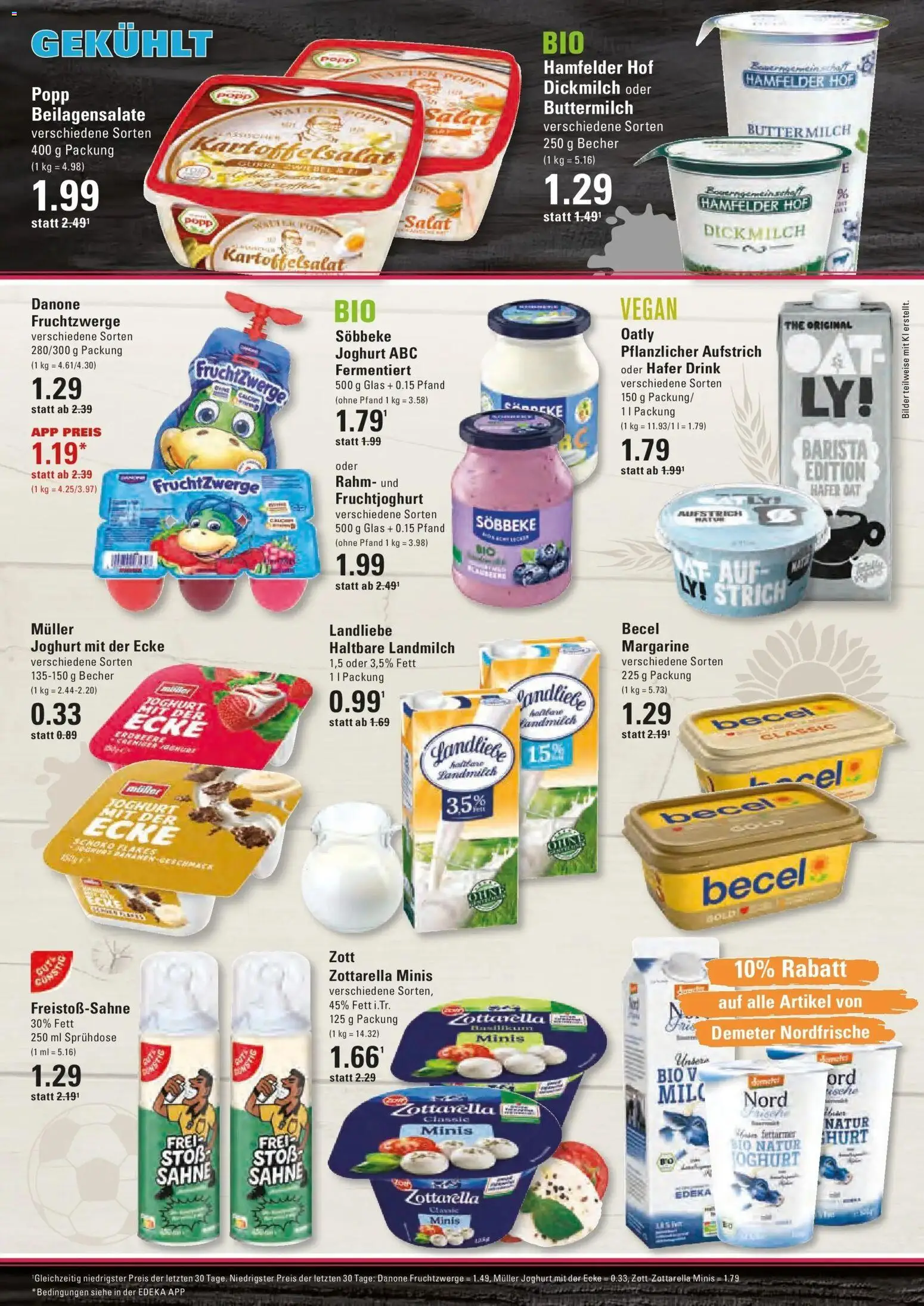 Edeka prospekt Hamburg – gültig ab 01.06.2026 | Seite: 8 | Produkte: Margarine, Becel, Oatly, Salat