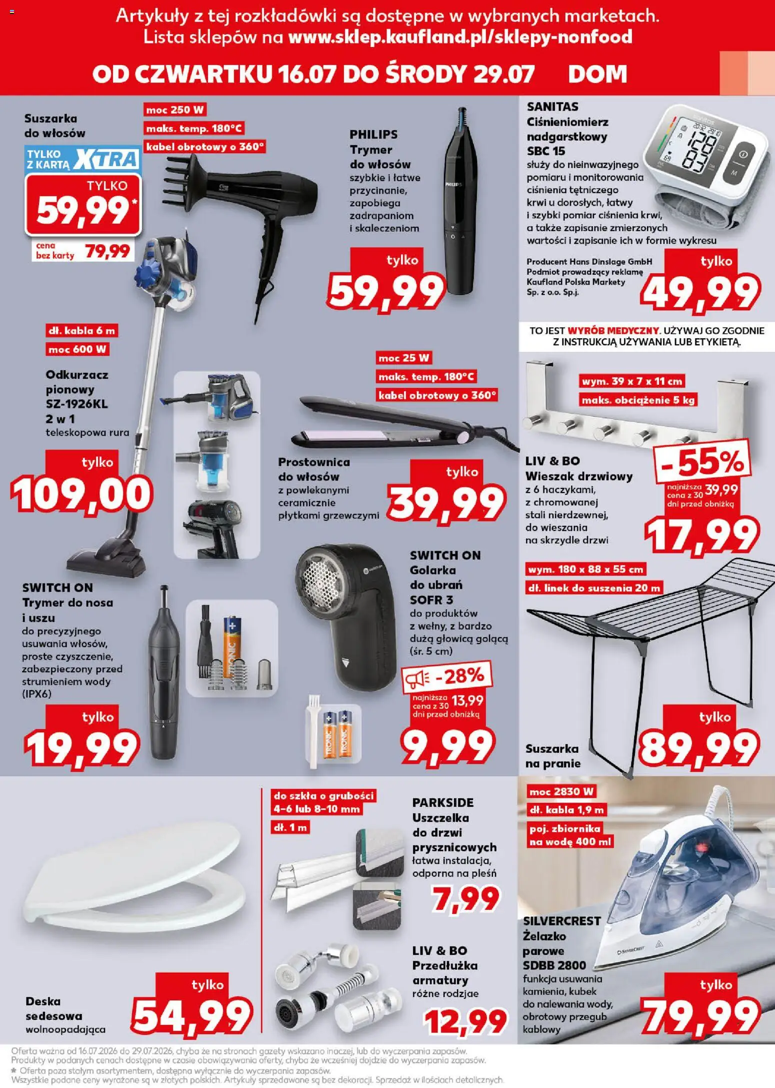 Kaufland Polsko leták - Złap okazje od 16.07.2026 | Strana: 9 | Produkty: Parkside, Kabel, Switch On, Karty