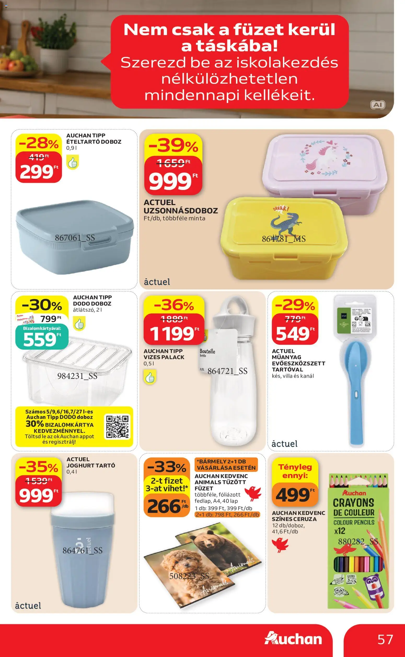 Auchan akciós ujság - amely érvényes a következő dátumtól: 2026.09.03. | Oldal: 57