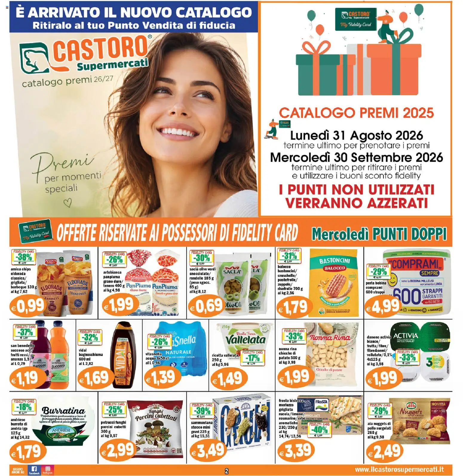 Volantino Il Castoro del 21/08/2026 | Pagina: 2 | Prodotti: Pollo, Barbecue, Formaggio, Burrata