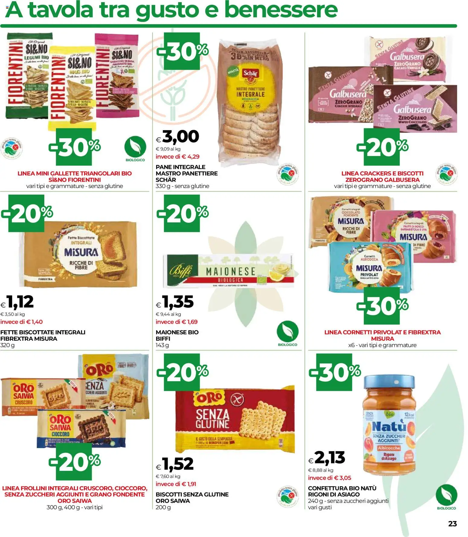 Volantino COOP del 16/07/2026 | Pagina: 23 | Prodotti: Legumi, Pane, Uva, Fette biscottate