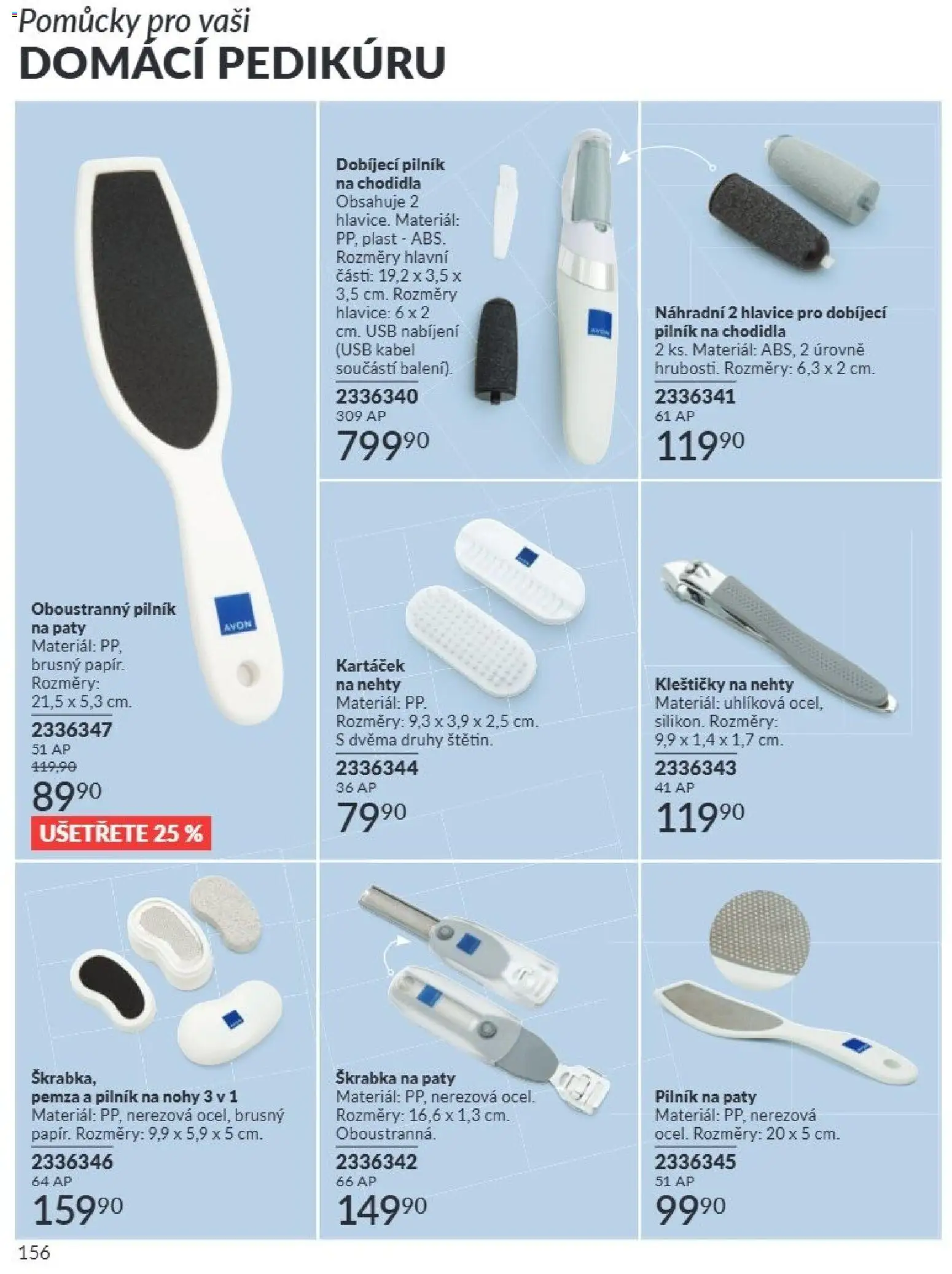 Avon Katalog 07/2026 od 01.07.2026 | Strana: 156 | Produkty: Škrabka, Kabel, USB, Nehty