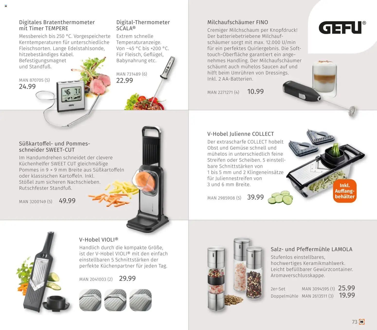 Müller Haushaltskatalog – gültig ab 01.10.2026 | Seite: 73 | Produkte: Pommes, Babynahrung, Gemüse, Obst