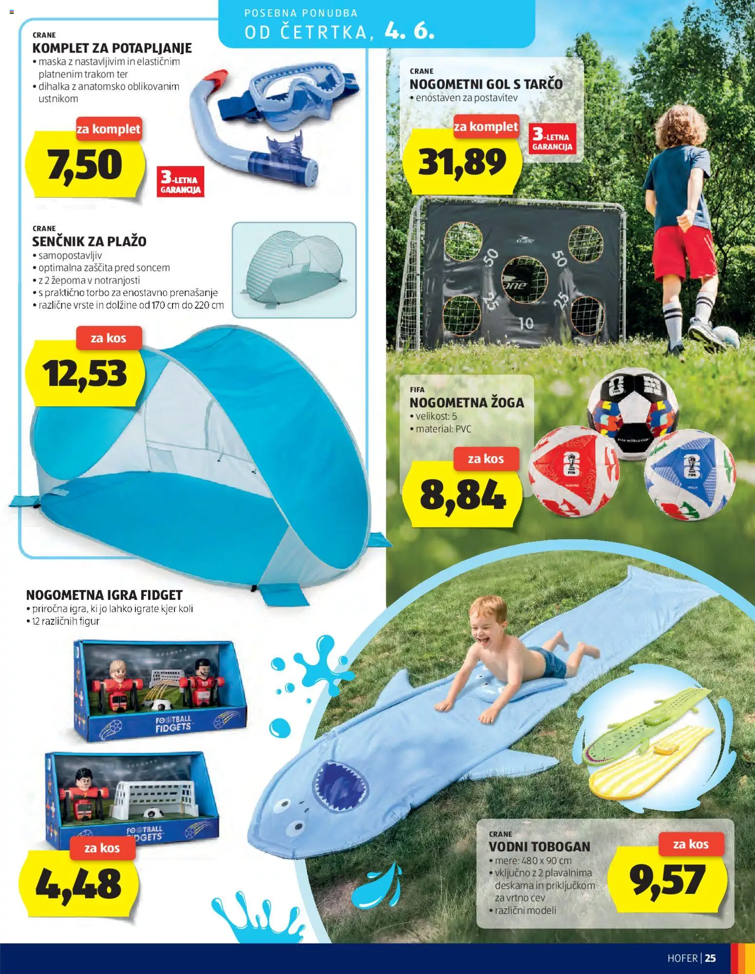 Novi Hofer katalog ponudbe – veljaven od 27.05.2026 | Stran: 25 | Izdelki: Igra, Kos, Maska, Zaščita pred soncem