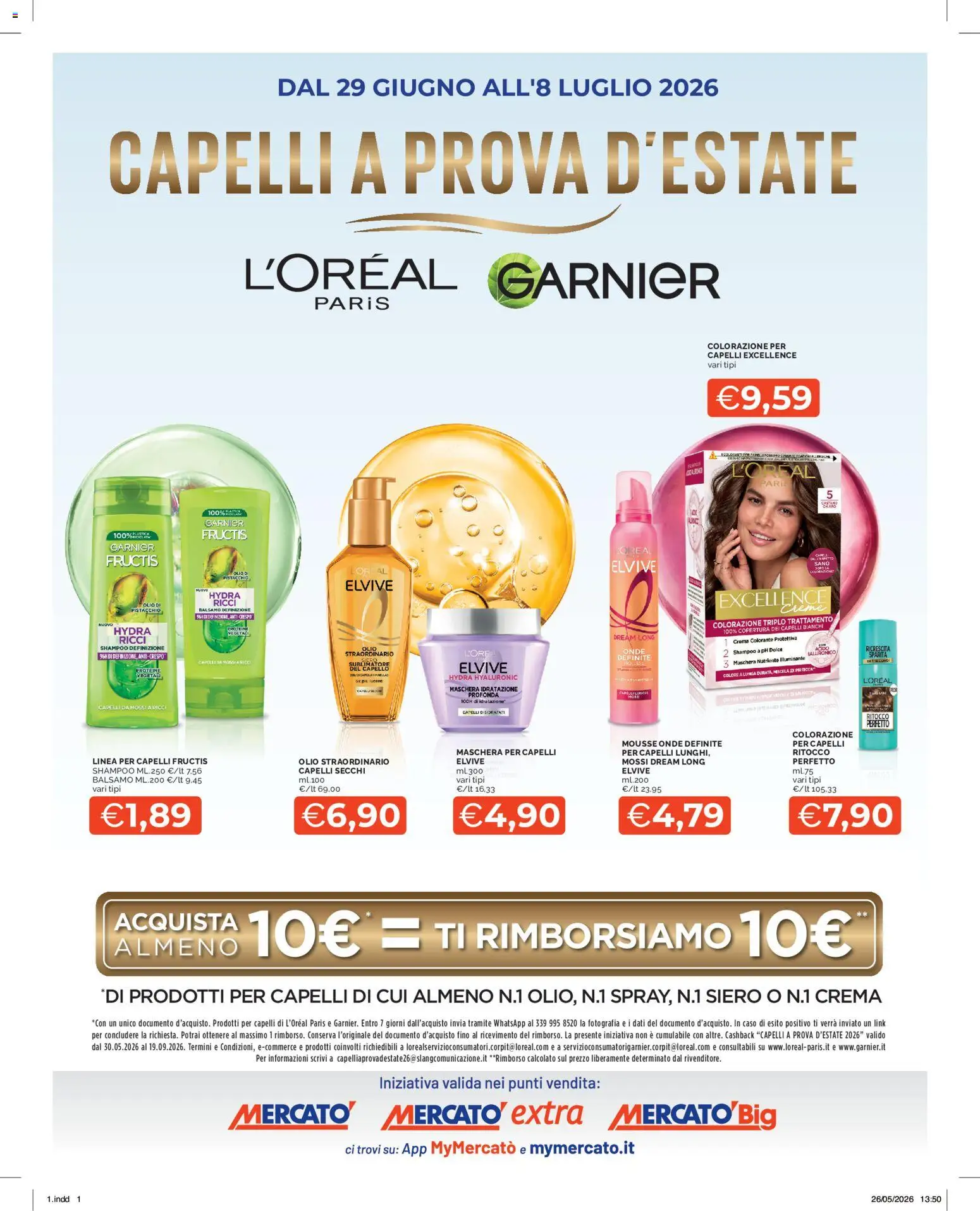 Volantino Mercatò del 29/06/2026 | Pagina: 1 | Prodotti: Shampoo, Maschera per capelli, Maschera, Olio
