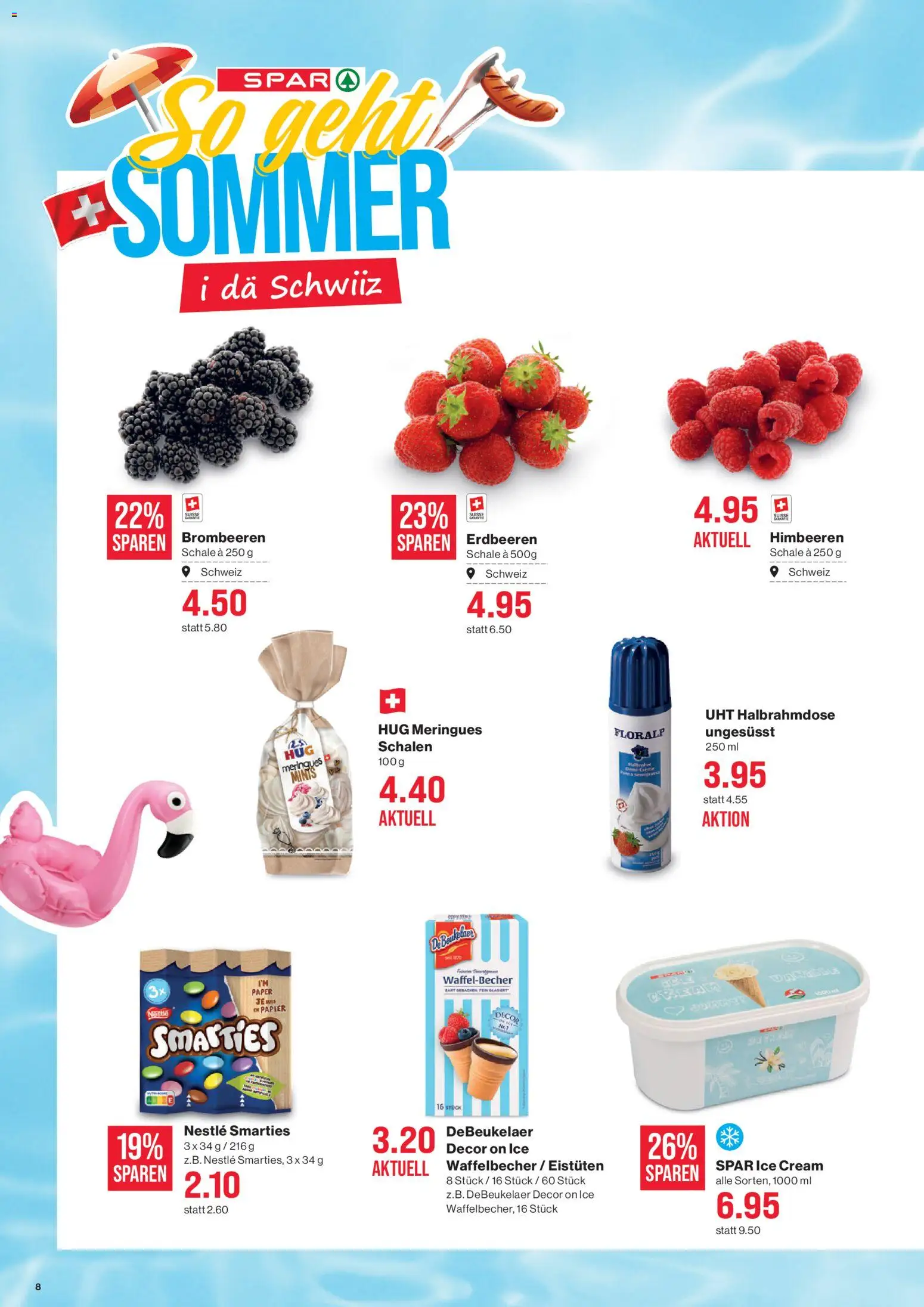 SPAR aktionen – gültig ab 06.08.2026 | Seite: 8 | Produkte: Erdbeeren
