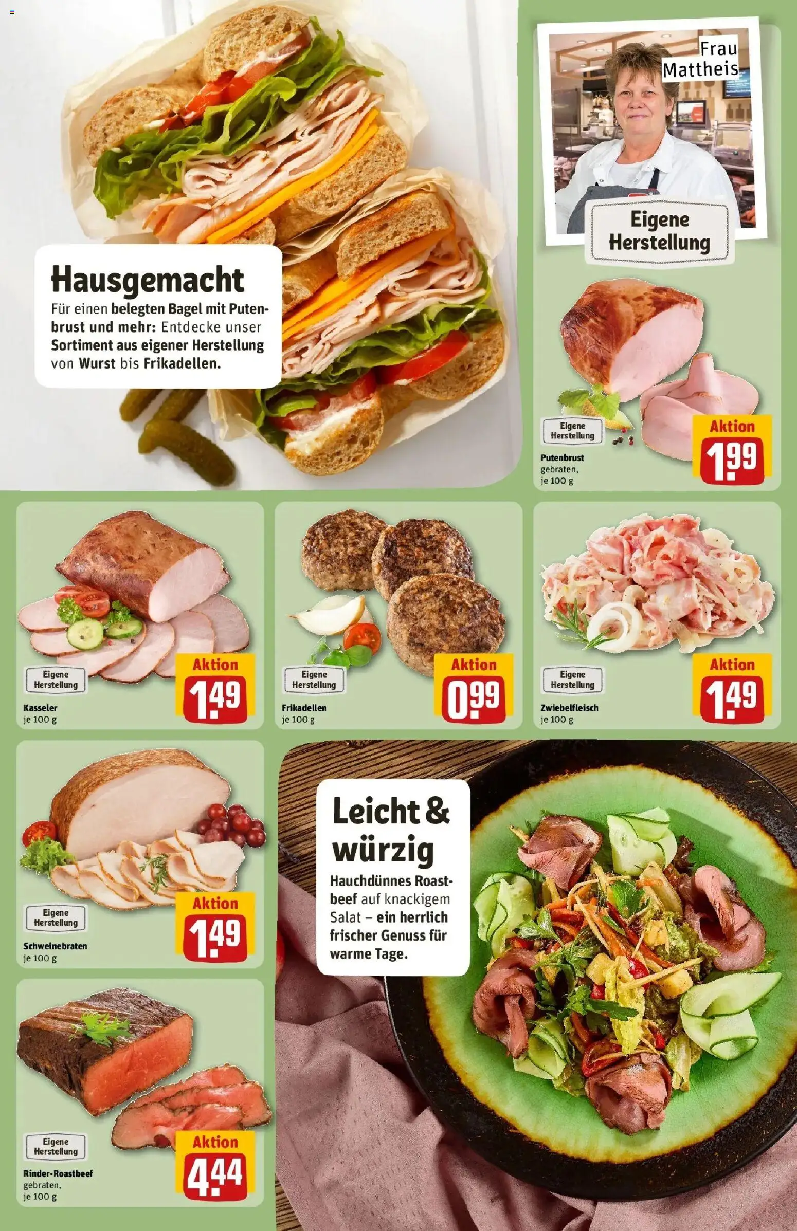 REWE Prospekt ab 24.08.2026 zum Blättern » Angebote | Seite: 13 | Produkte: Putenbrust, Wurst, Salat