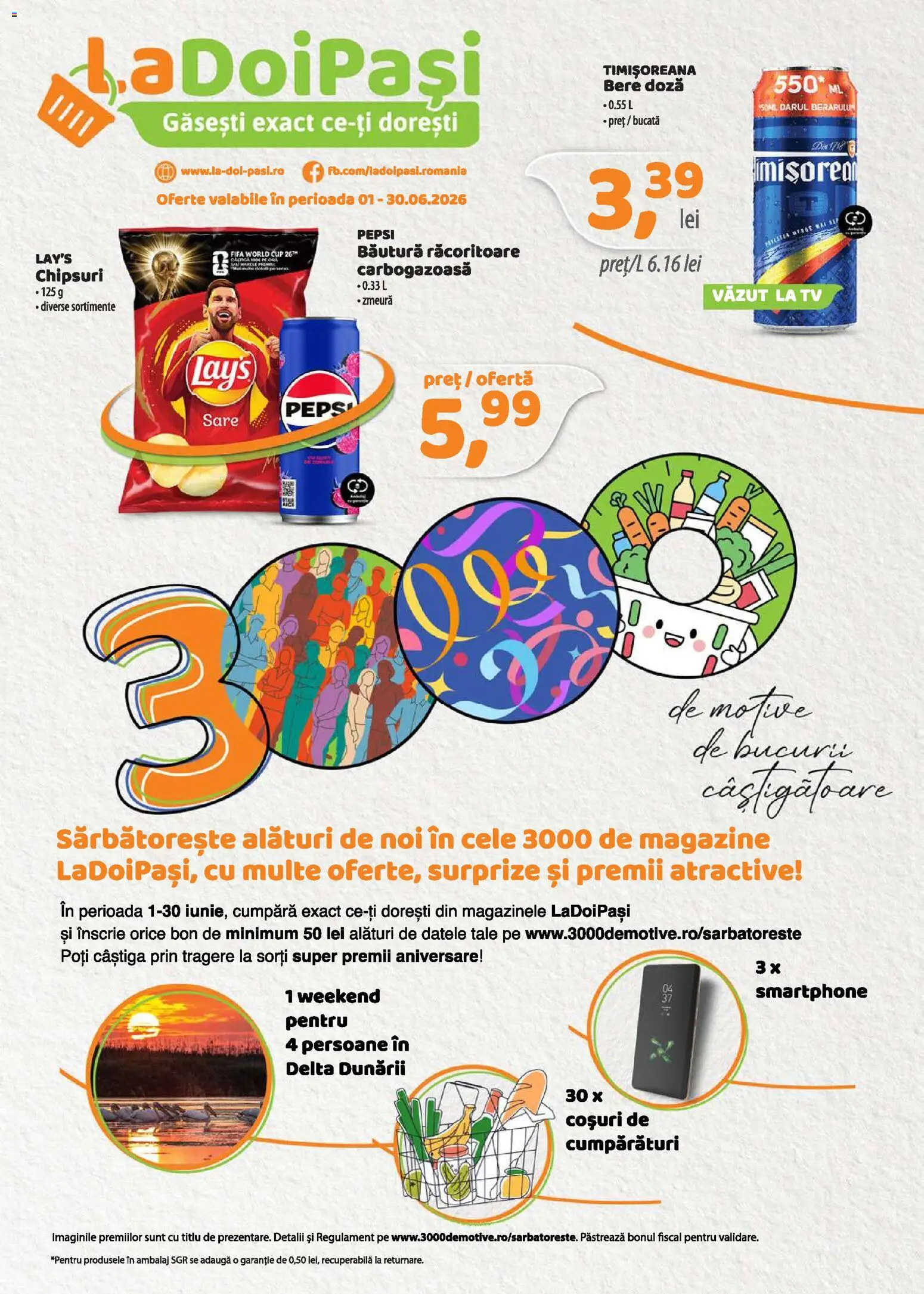 Noul catalog LaDoiPași – valabil de la 01.06.2026 | Pagină: 1 | Produse: Șal, Zmeură, Smartphone, Bere