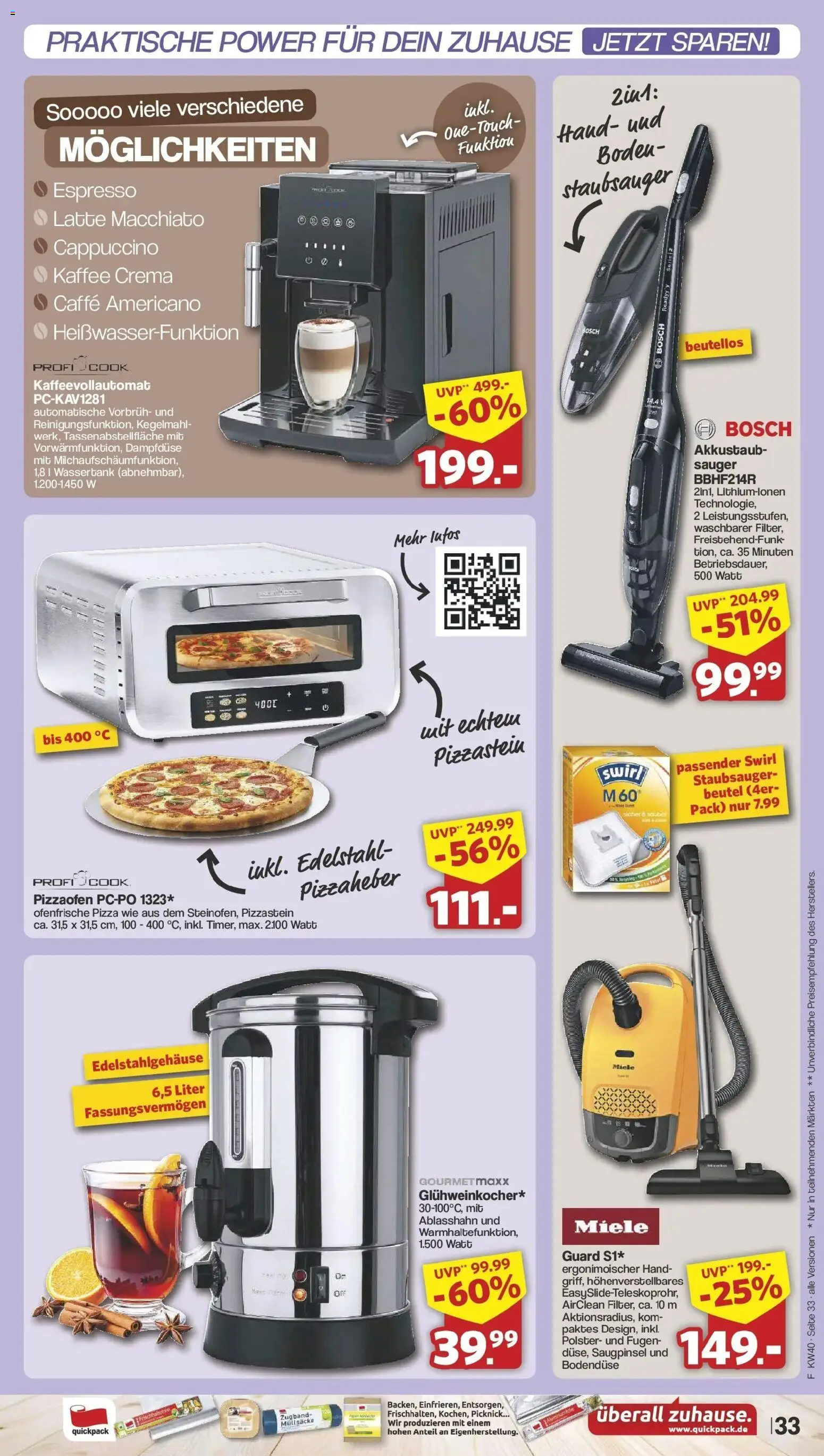 Famila Nordwest - Famila: Wochenangebote (ab 28.09.2026) zum Blättern | Seite: 33 | Produkte: Miele, Kaffee, Pizza, Kaffeevollautomat