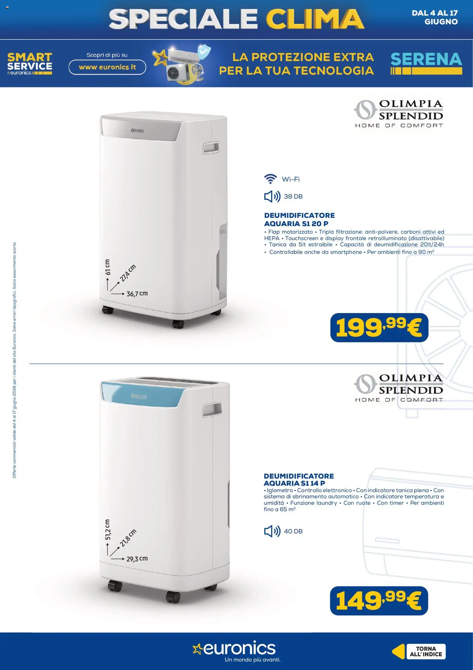 Volantino Euronics del 04.06.2026 | Pagina: 22 | Prodotti: Deumidificatore, Tanica