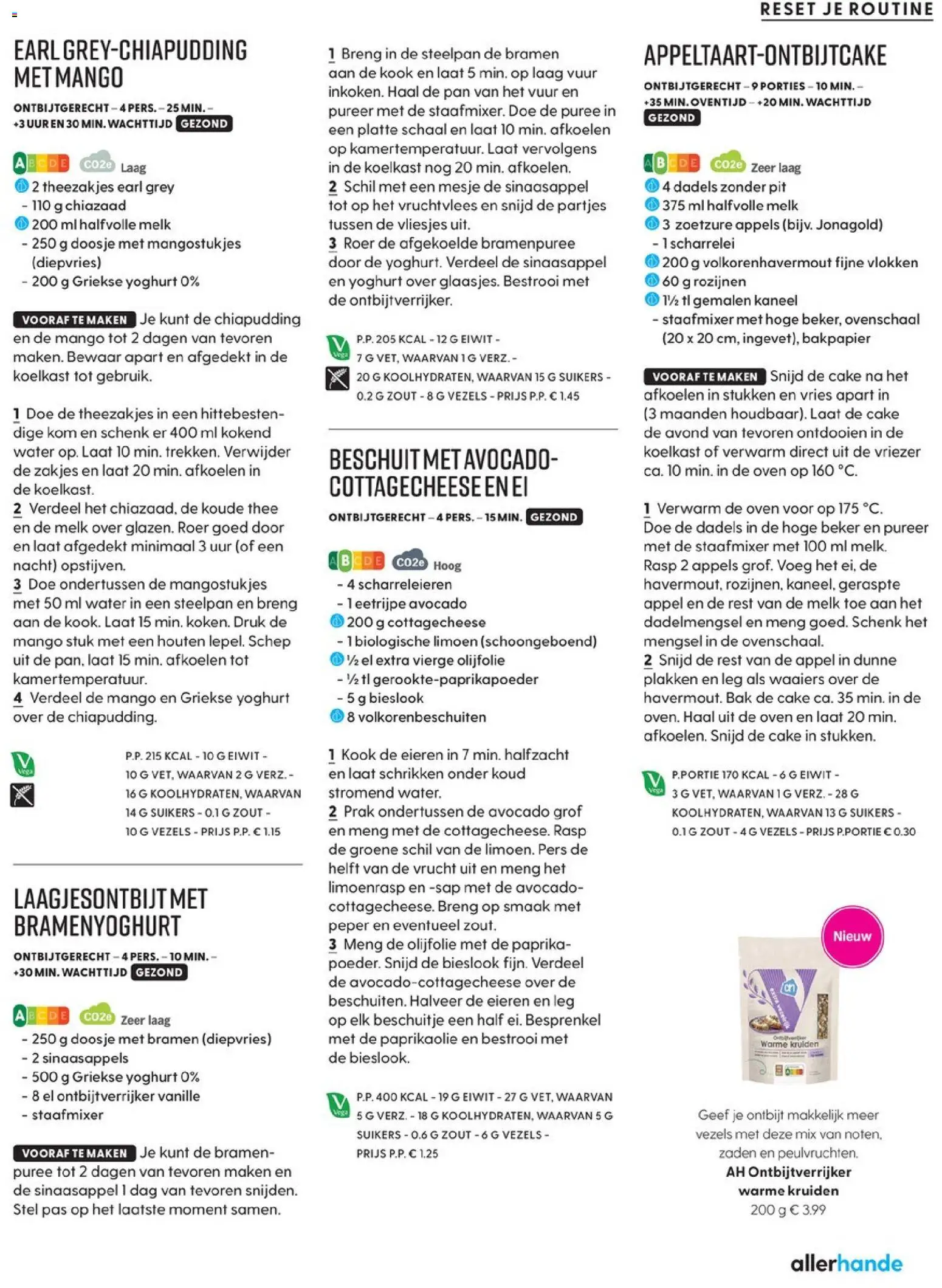 {H1} | Pagina: 62 | Producten: Appels, Griekse yoghurt, Bakpapier, Dadels