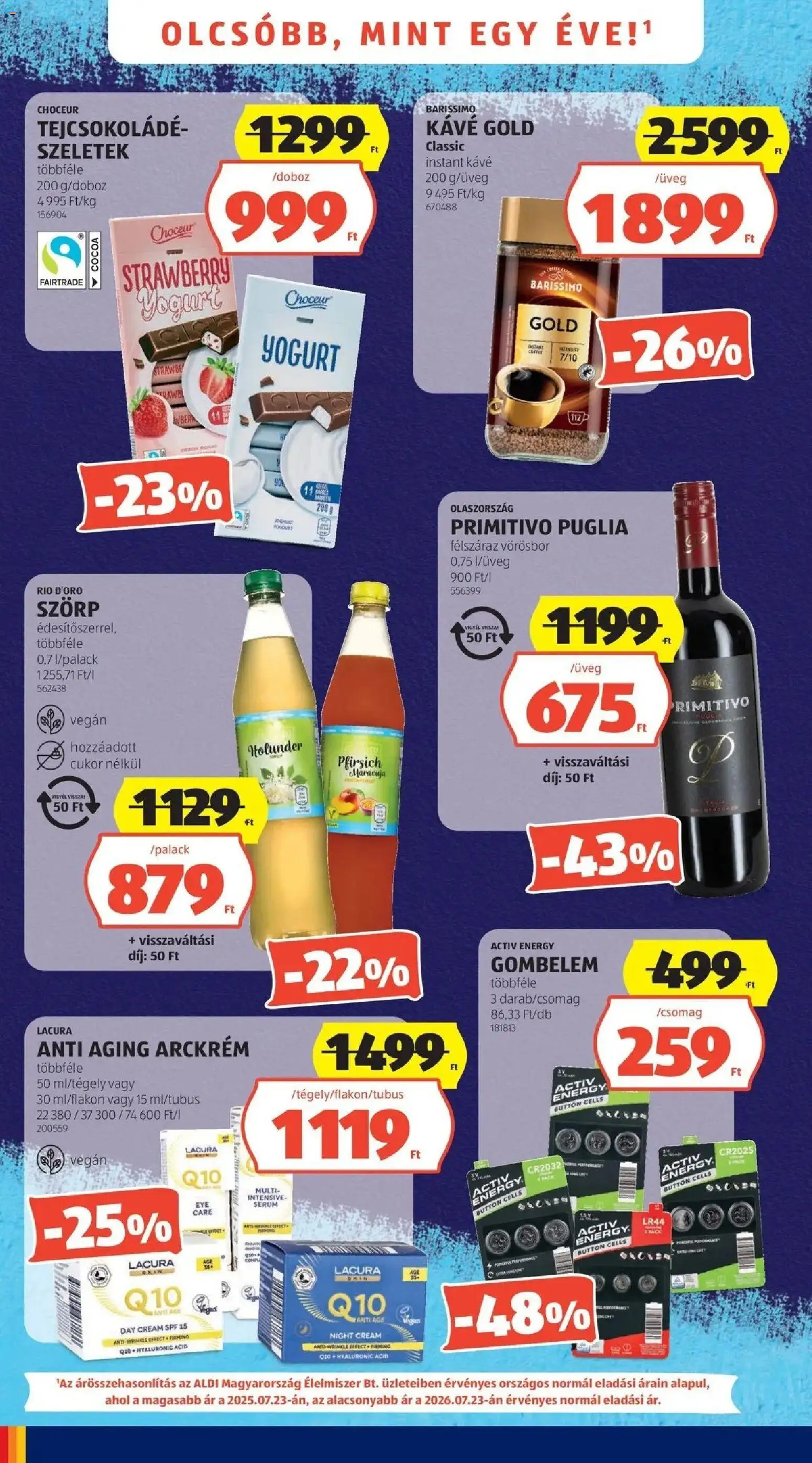 Aldi akciós ujság - amely érvényes a következő dátumtól: 2026.07.18. | Oldal: 4 | Termékek: Arckrém, Tejcsokoládé, Vegán, Cukor