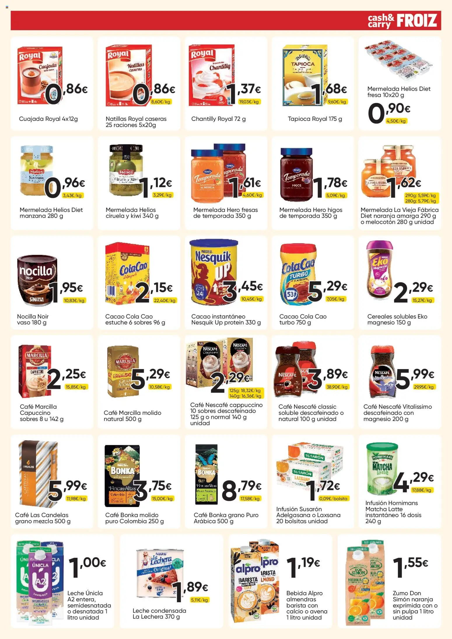 Froiz - Folleto Cash │ válido desde el 11/08/2026 | Página: 5 | Productos: Leche, Leche condensada, Almendras, Cacao