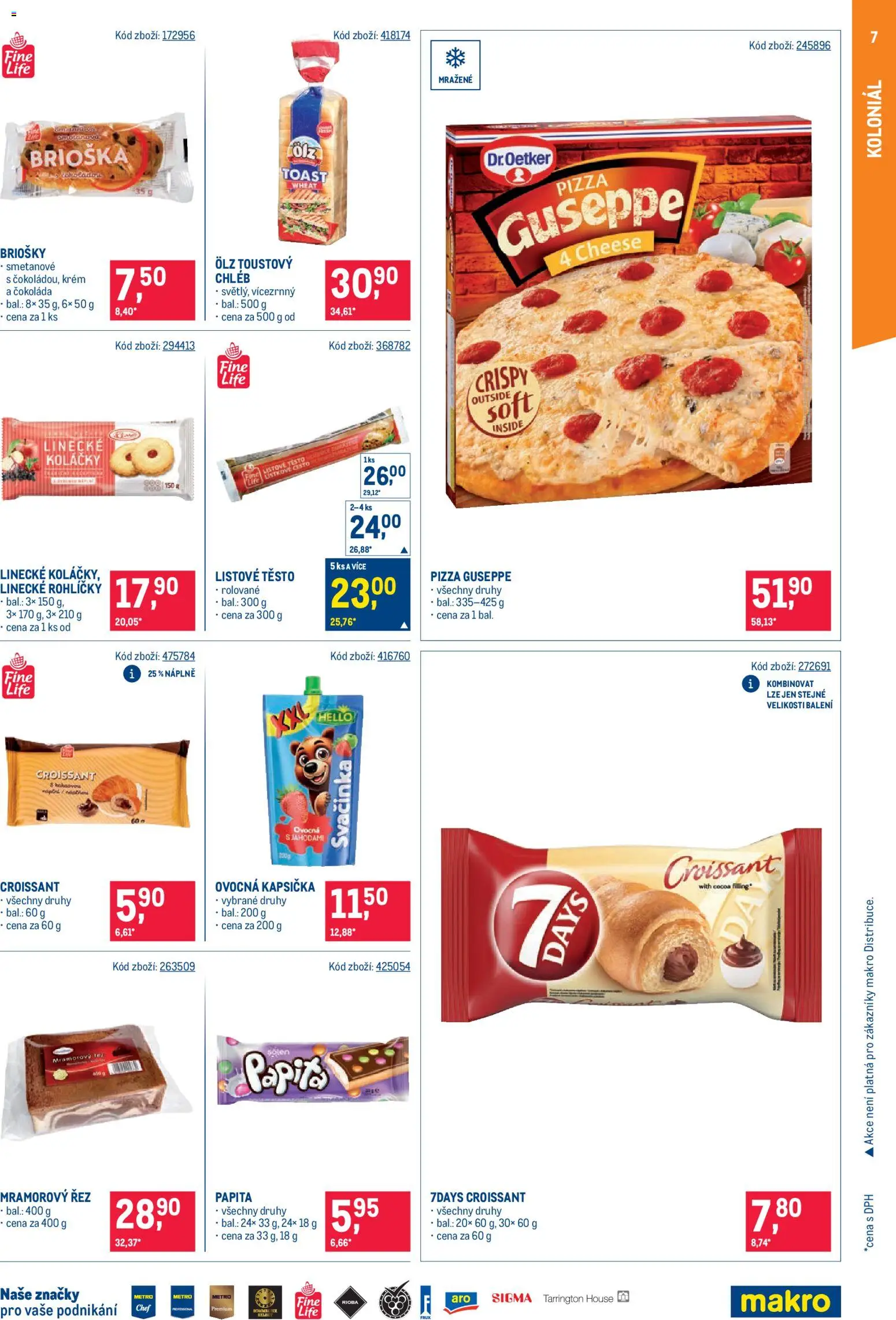 Makro leták - Maloobchod od 29.07.2026 | Strana: 7 | Produkty: Čokoláda, Pizza, Krém, Croissant