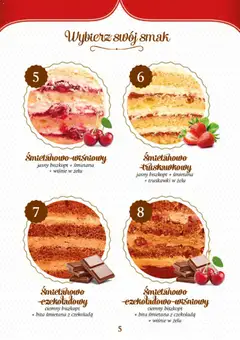 Pogląd oferty "Topaz gazetka - Torty" - ważna od 27.04.2026 | Strona: 5 | Produkty: Wiśnie, Czekolada, Śmietana, Truskawki