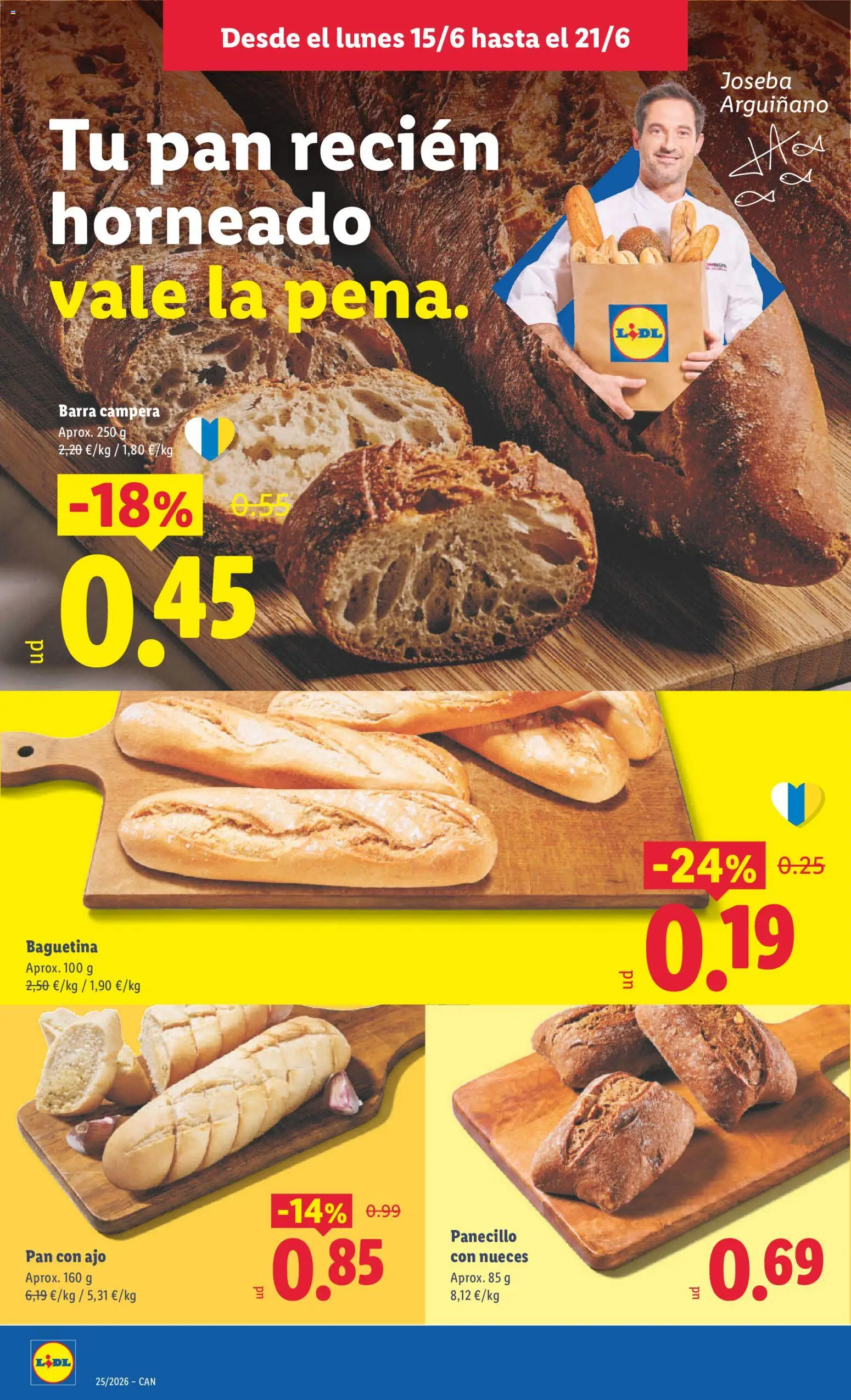 Lidl folleto Canarias │ válido desde el 15.06.2026 | Página: 4 | Productos: Pan