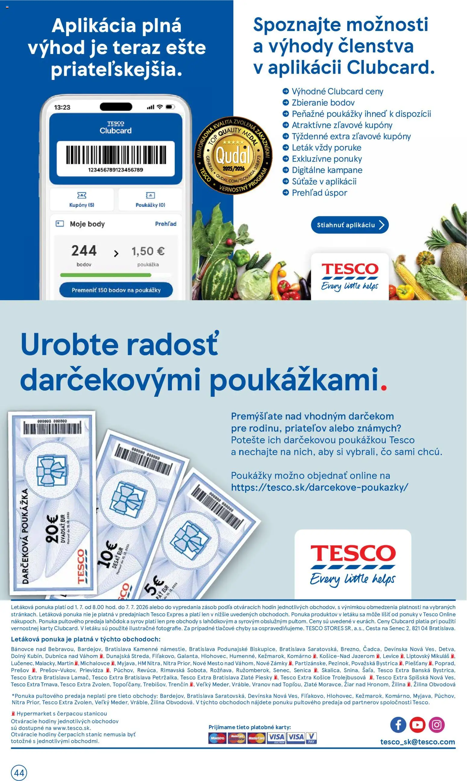 Nové Tesco akcie – leták je platný od 01.07.2026 | Strana: 44