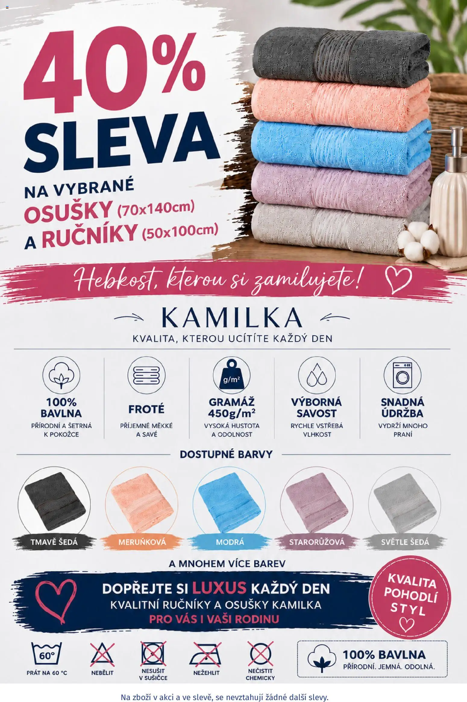 Prior - Akční Nabídka Oděvních Látek A Bytového Textilu od 07.07.2026 | Strana: 2 | Produkty: Osušky, Ručníky, Barvy