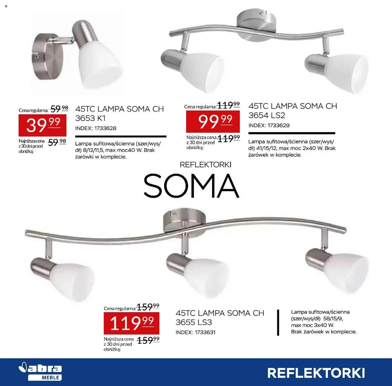Abra meble gazetka od 24.09.2026 | Strona: 16 | Produkty: Lampa, Żarówki