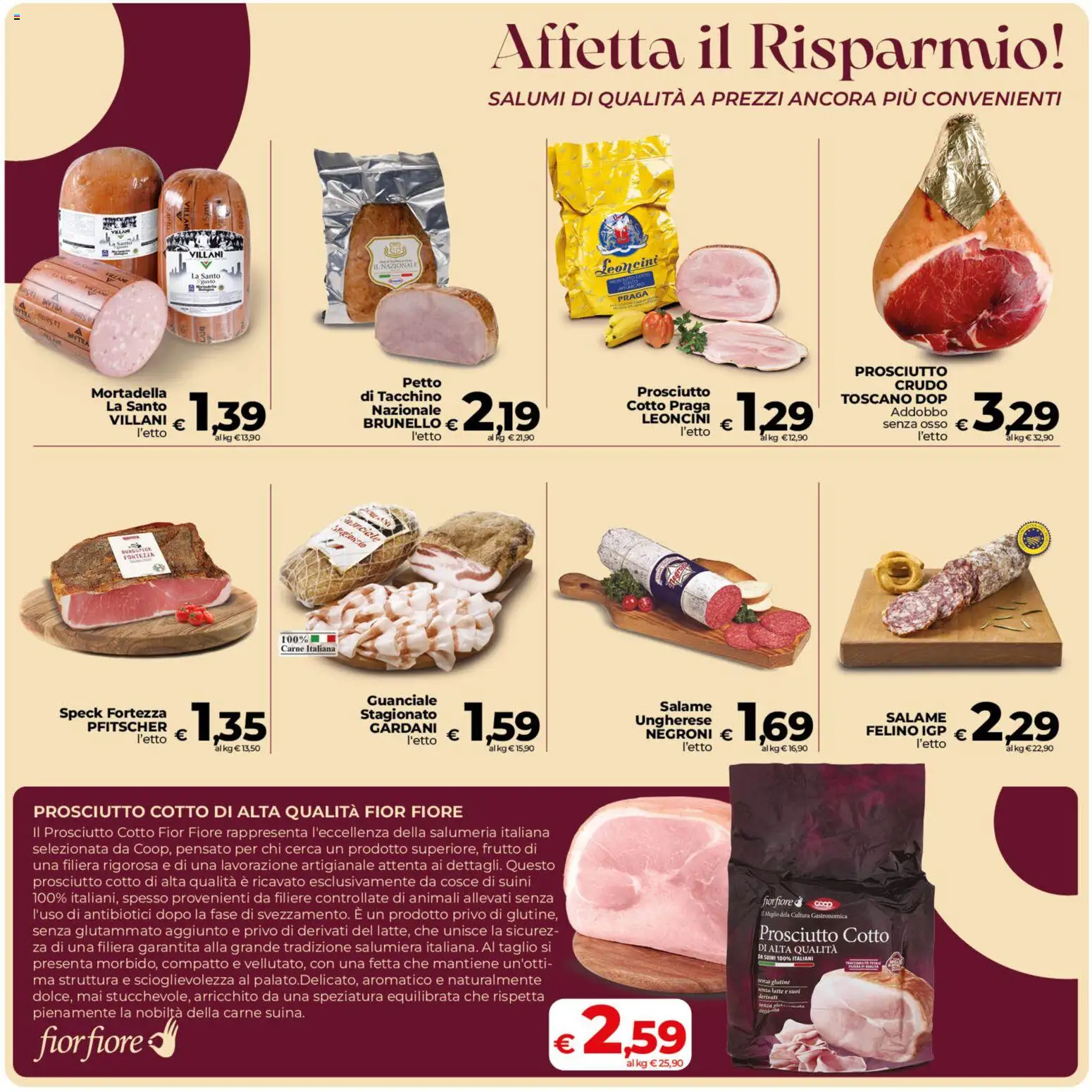 Volantino COOP del 23/10/2026 | Pagina: 7 | Prodotti: Tacchino, Taglio, Carne, Guanciale