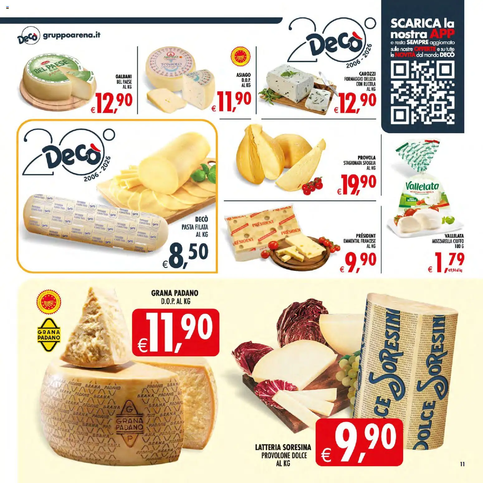 Volantino Decò del 30/06/2026 | Pagina: 15 | Prodotti: Provolone, Rucola, Mozzarella, Pasta