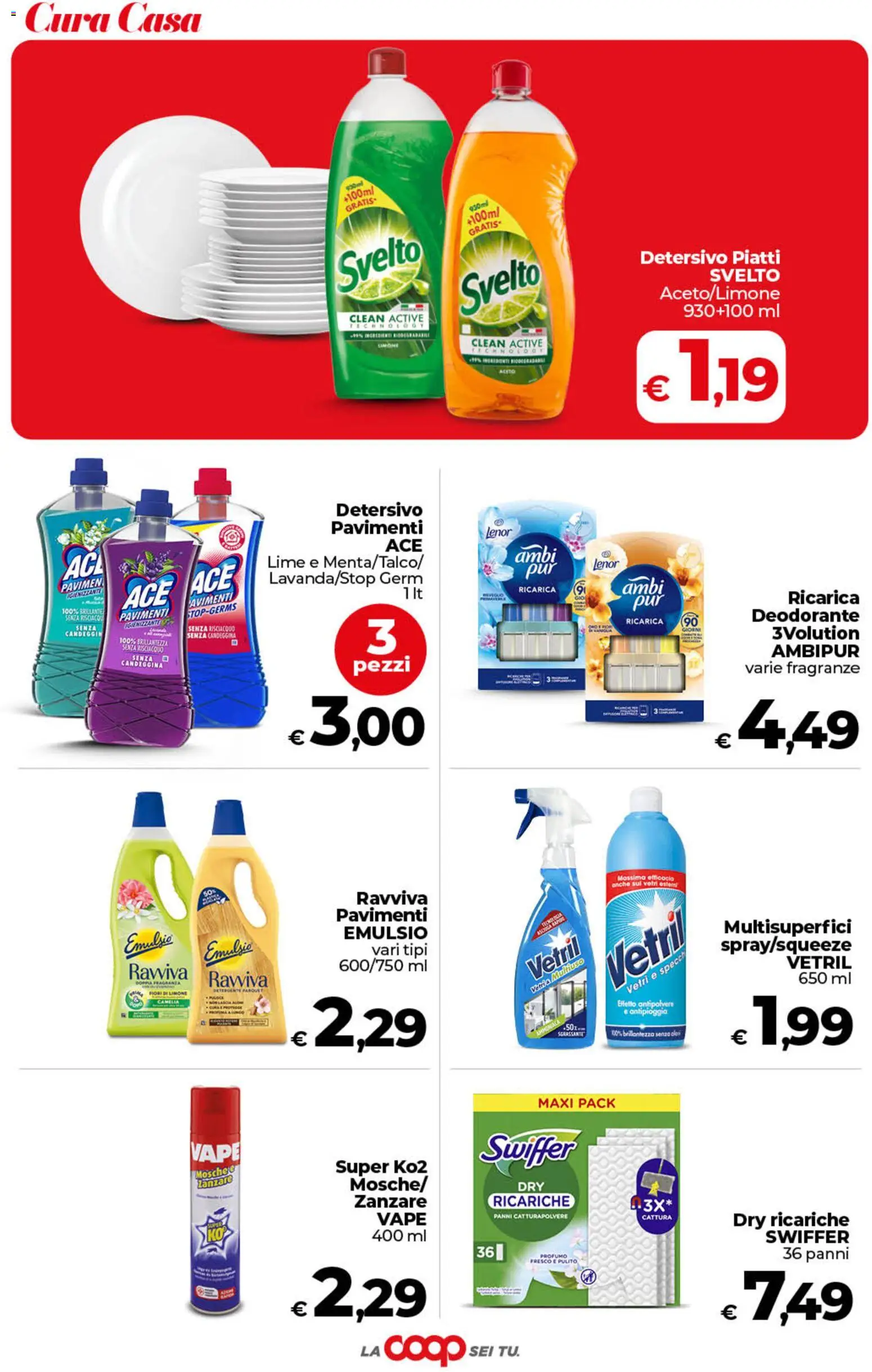 Volantino COOP del 01/09/2026 | Pagina: 42 | Prodotti: Deodorante, Detergente, Piatti, Candeggina