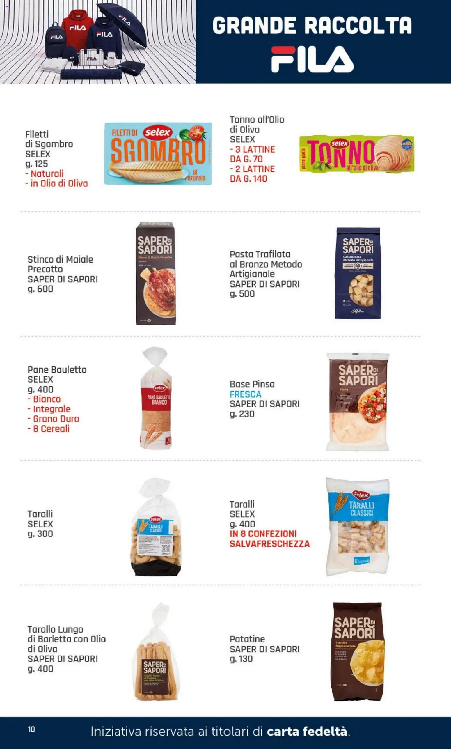 Volantino DOK del 14/09/2026 | Pagina: 10 | Prodotti: Maiale, Pasta, Taralli, Sgombro