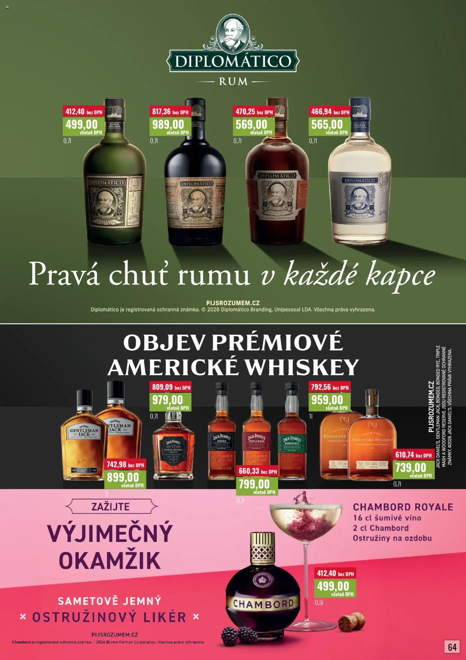 Ratio leták od 01.07.2026 | Strana: 65 | Produkty: Šumivé víno, Diplomatico, Diplomatico rum, Gentleman Jack