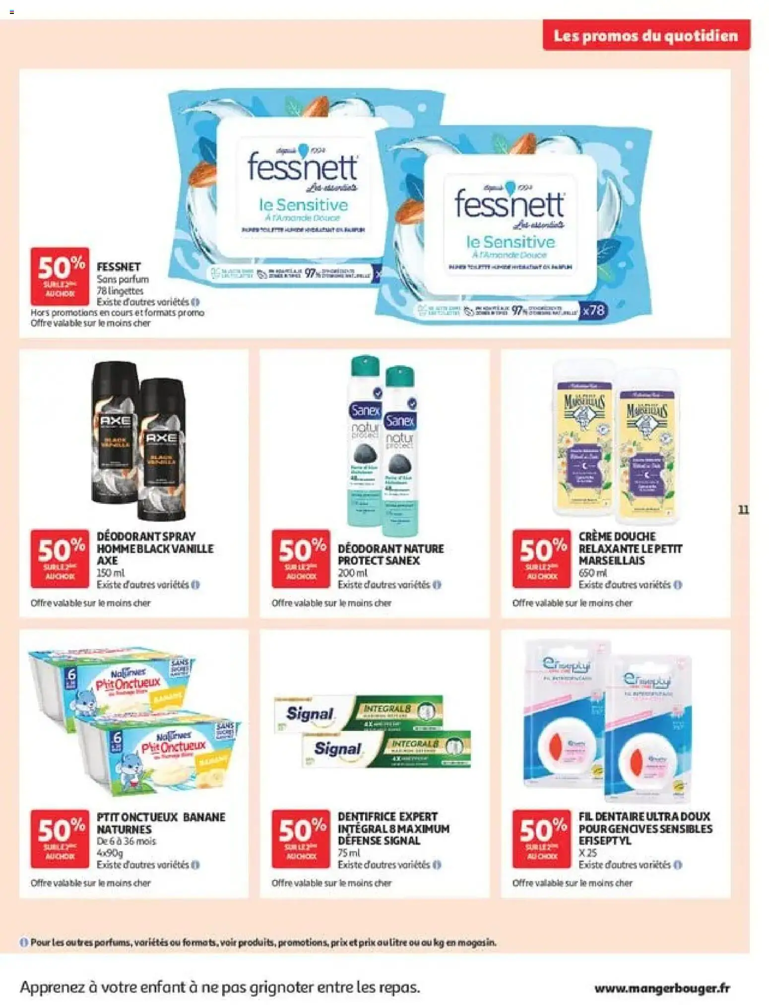 {H1} | Page: 11 | Produits: Axe, Déodorant, Dentifrice, Crème