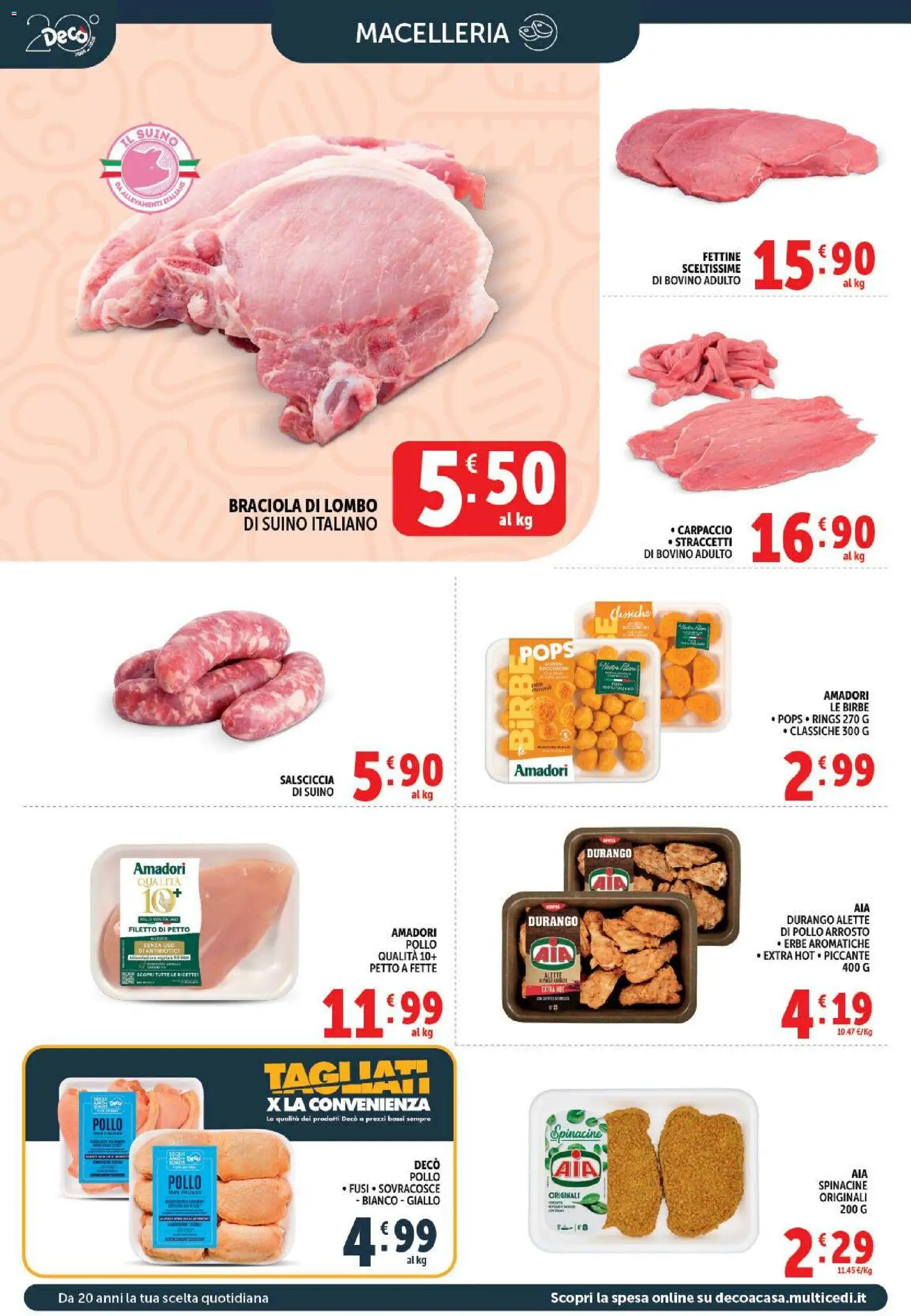 Volantino Decò del 11/08/2026 | Pagina: 4 | Prodotti: Erbe, Filetto, Suino, Pollo arrosto