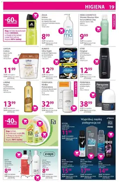 Pogląd oferty "YOUR KAYA Słodka Pomarańcza delikatny dezodorant pod pachy i biust, 35 g, A white stick deodorant with sweet orange scent, in a white and orange box." - ważna od 03.06.2026 | Strona: 19 | Produkty: Żel pod prysznic, Dezodorant, Antyperspirant, Płyn do higieny intymnej