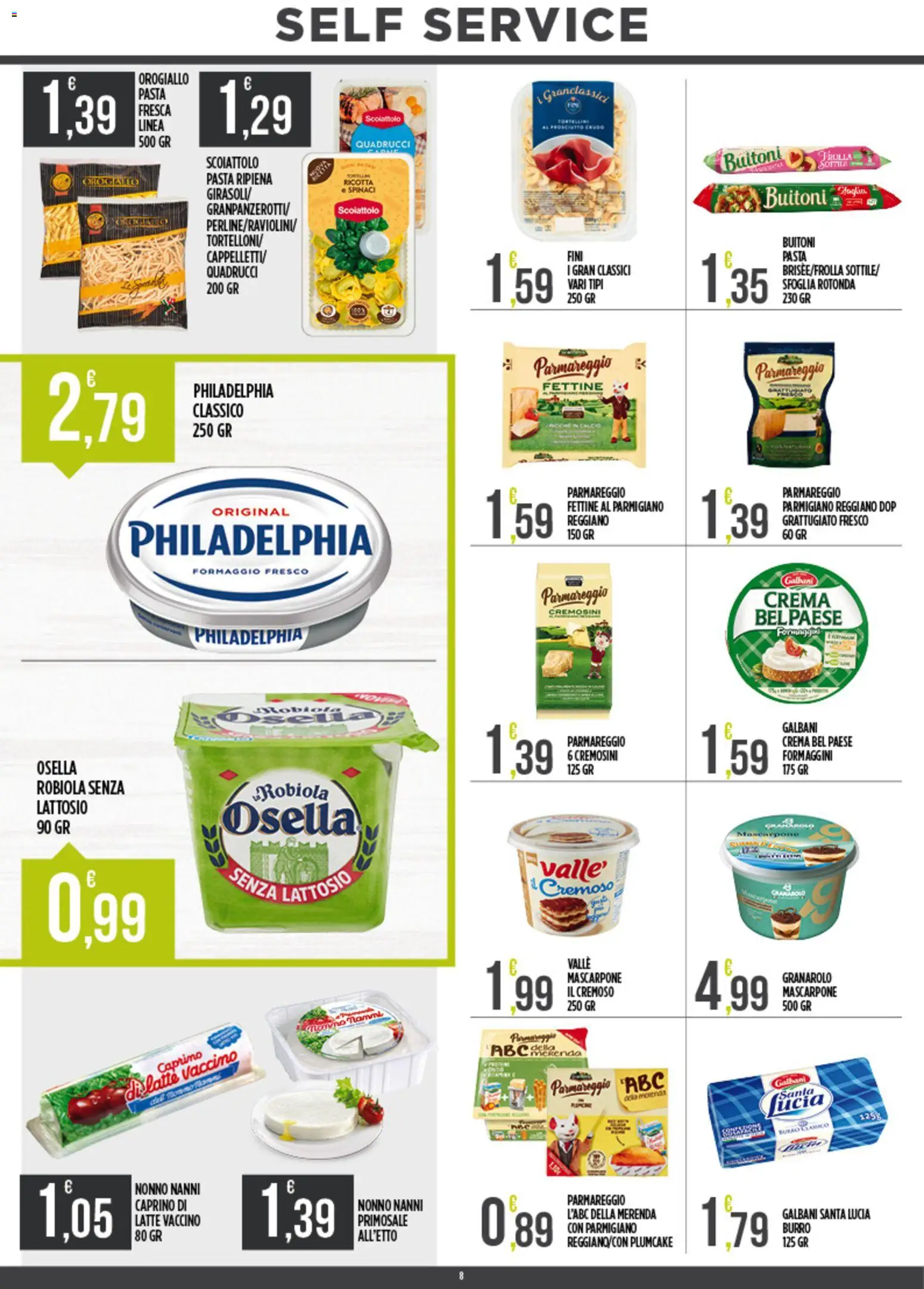 Volantino Euroesse del 07/09/2026 | Pagina: 8 | Prodotti: Plumcake, Parmigiano reggiano, Parmigiano, Senza lattosio